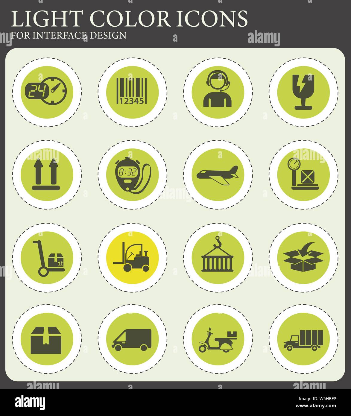 delivery vector icons for web and user interface design Stock Vector ...