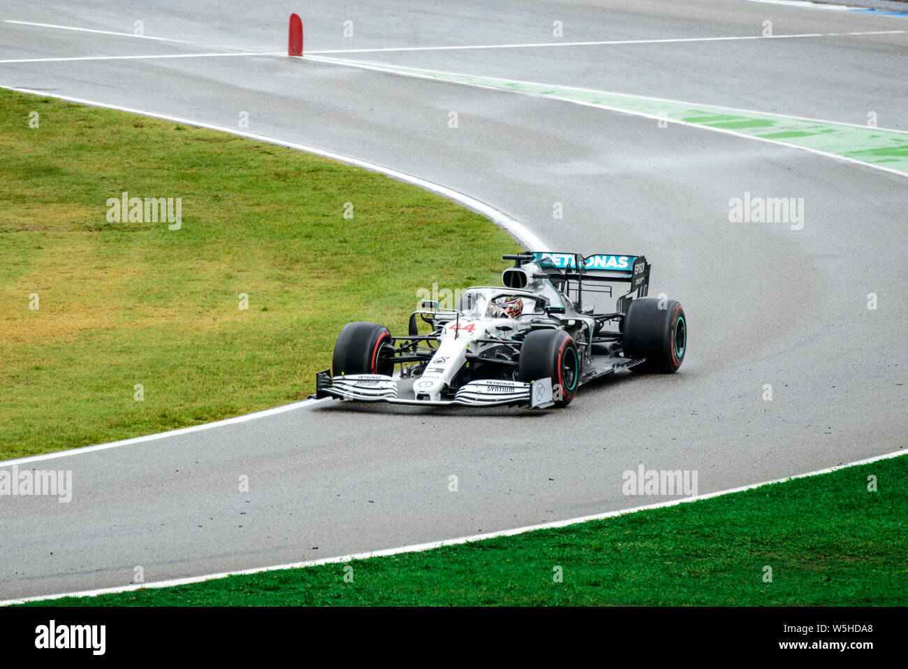Formula 1 German GP in Hockenheim 28 July 2019: Mercedes, Lewis Hamilton Stock Photo