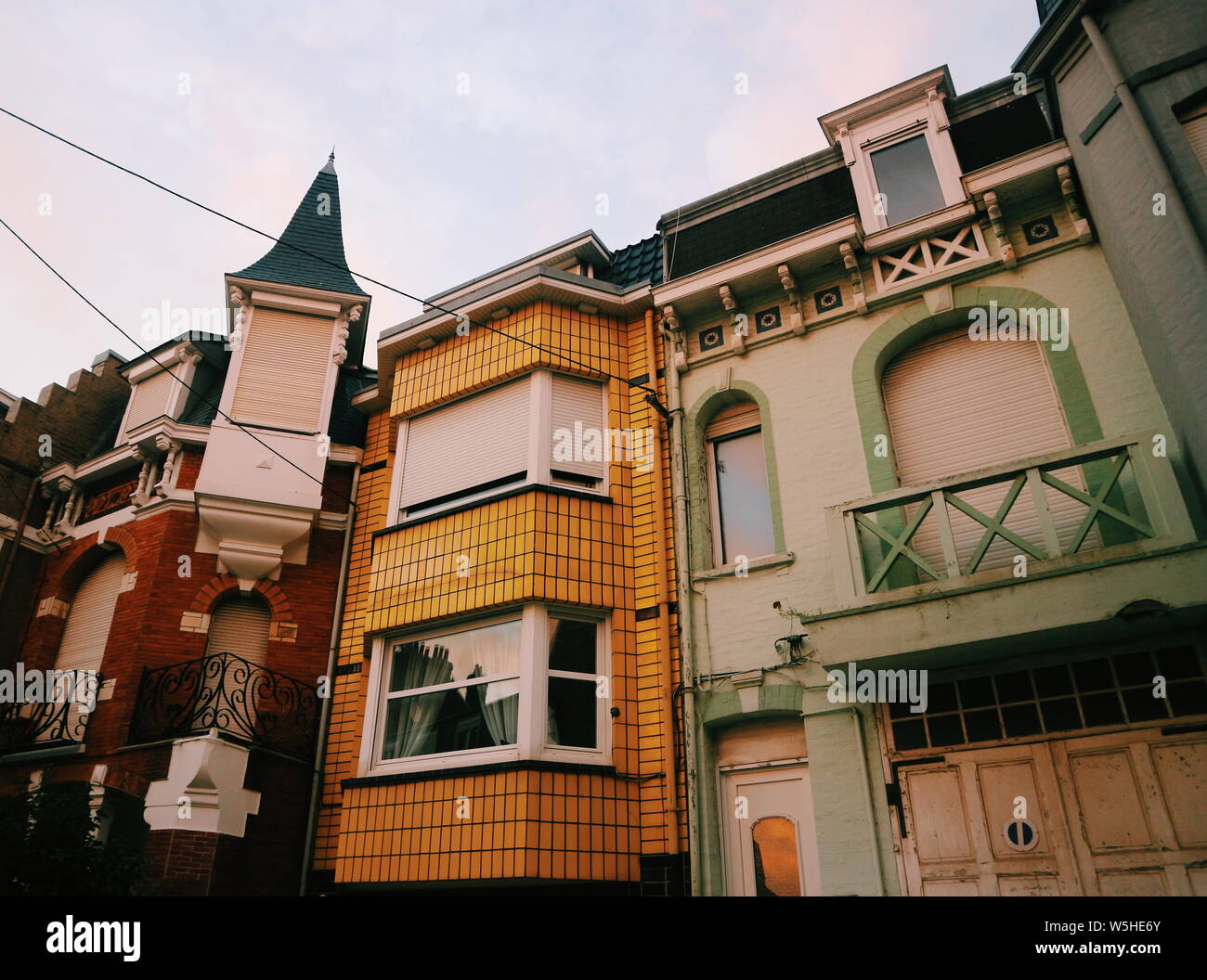 Colorful houses in Dunkirk, France Stock Photo Alamy
