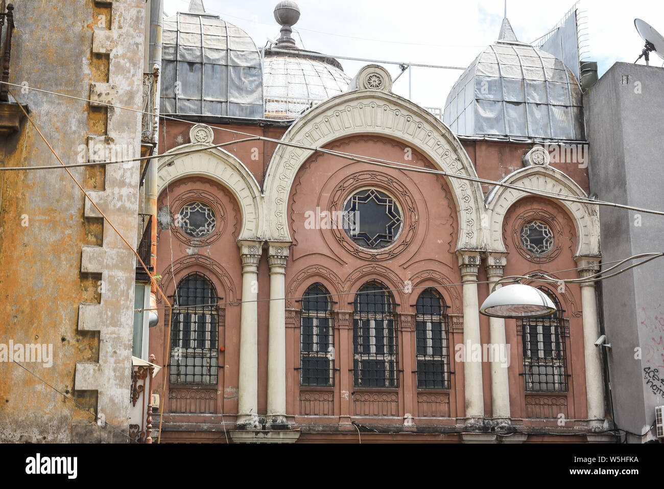 Exterior view of Ashkenazi Synagogue was founded by Jews of Austrian origin in 1900 and located in Beyoglu,Istanbul,Turkey.25 July 2019 Stock Photo