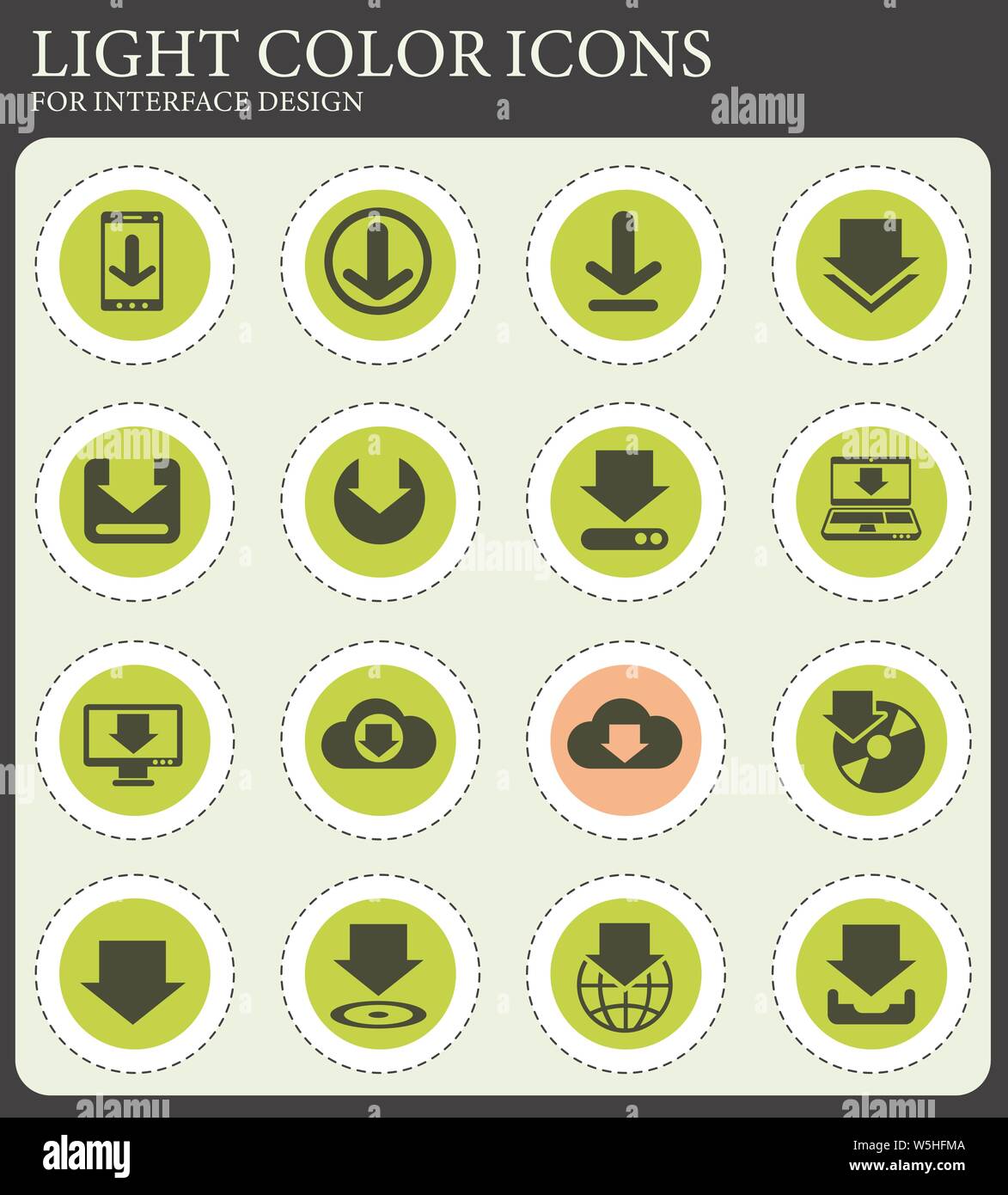download vector icons for web and user interface design Stock Vector ...