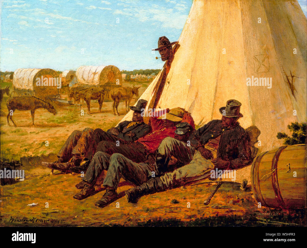 Winslow Homer, painting, The Bright Side, 1865 Stock Photo