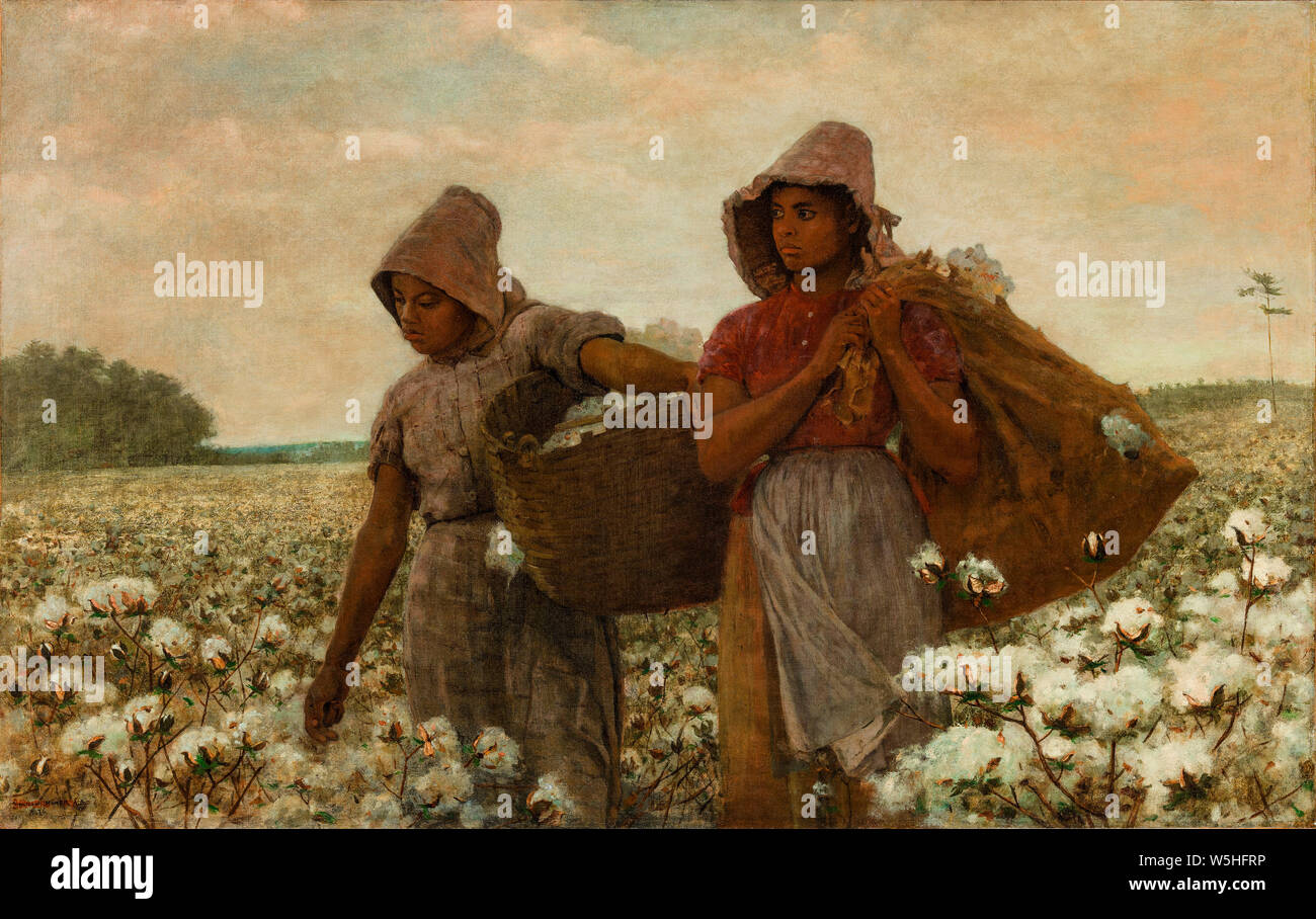 Winslow Homer, The Cotton Pickers, oil on canvas painting, 1876 Stock Photo