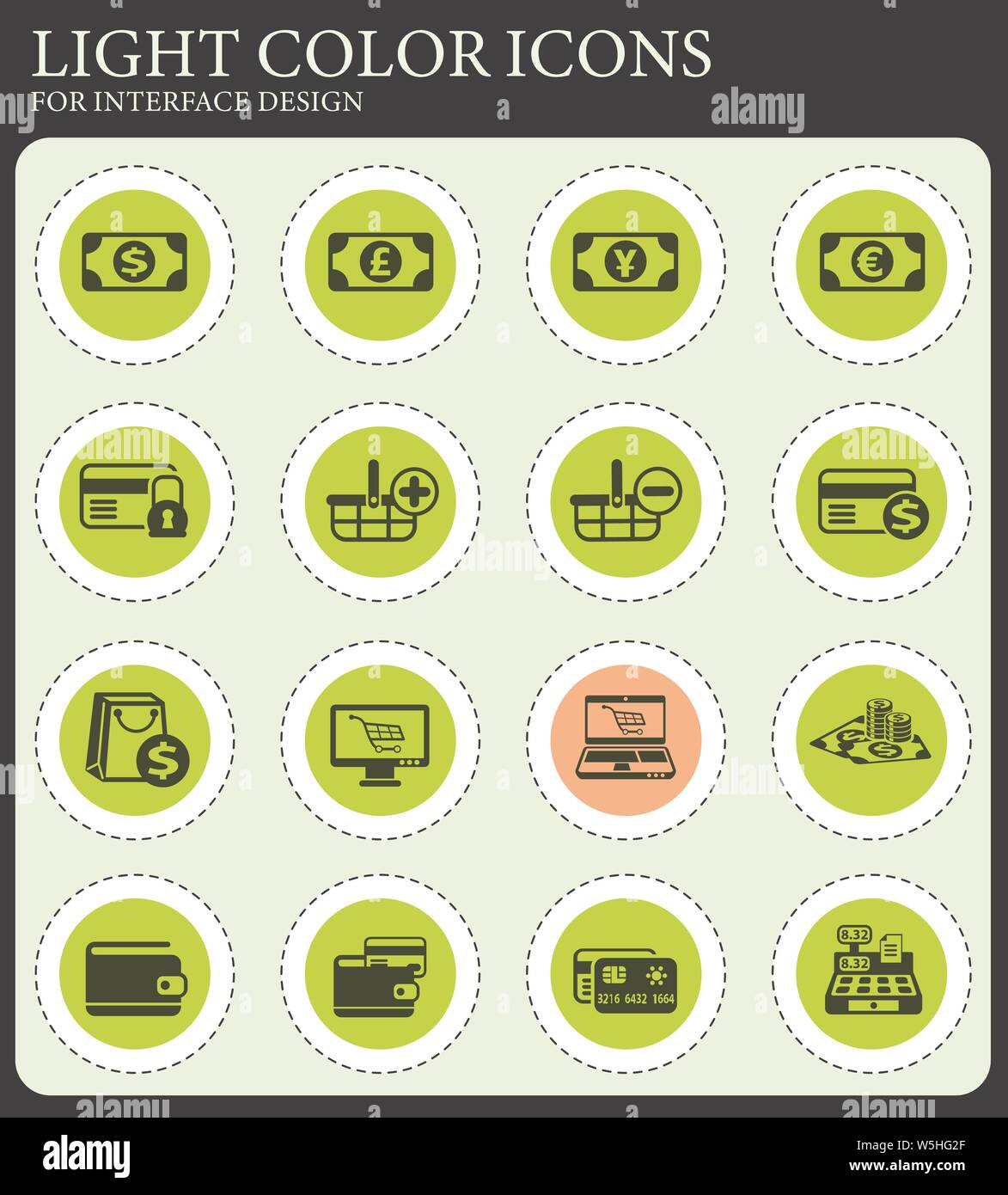 e-commerce vector icons for web and user interface design Stock Vector ...