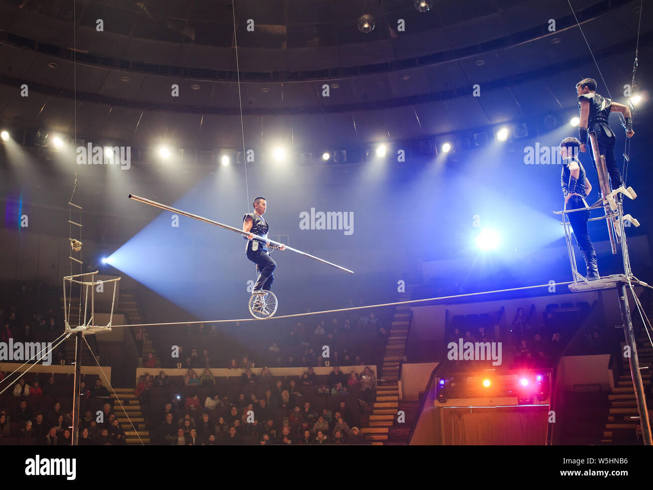 Tightrope Walker Circus High Resolution Stock Photography and Images ...