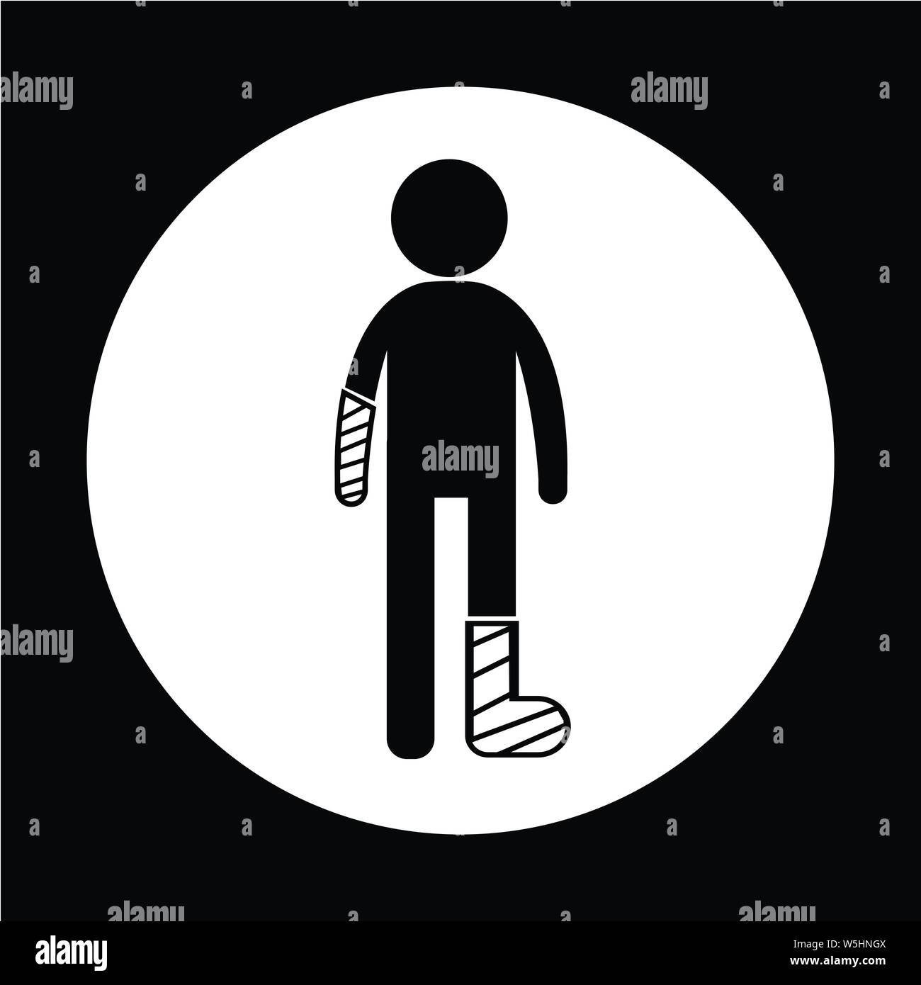 People injury icon Stock Vector Image & Art - Alamy