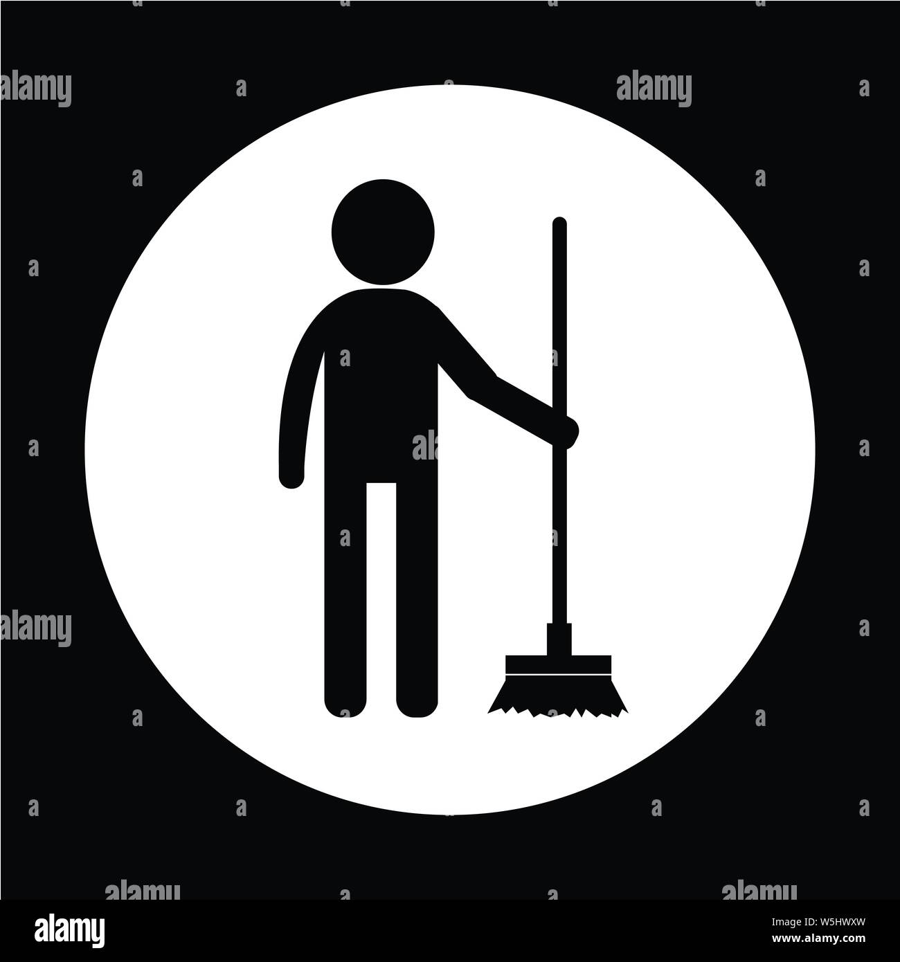 Cleaner Man icon Stock Vector Image & Art - Alamy