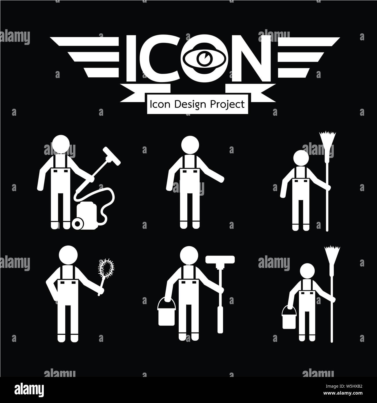 Cleaner Man icon Stock Vector Image & Art - Alamy