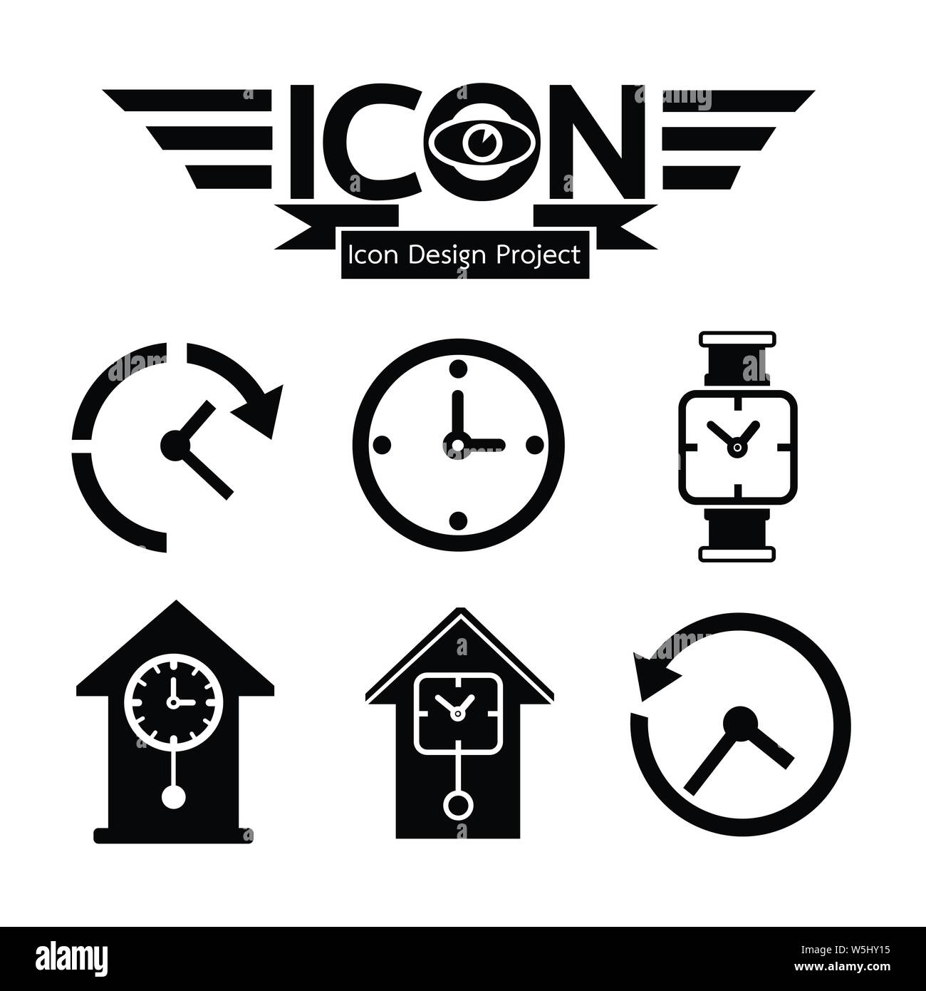 Time Clock icon Stock Vector Image & Art - Alamy