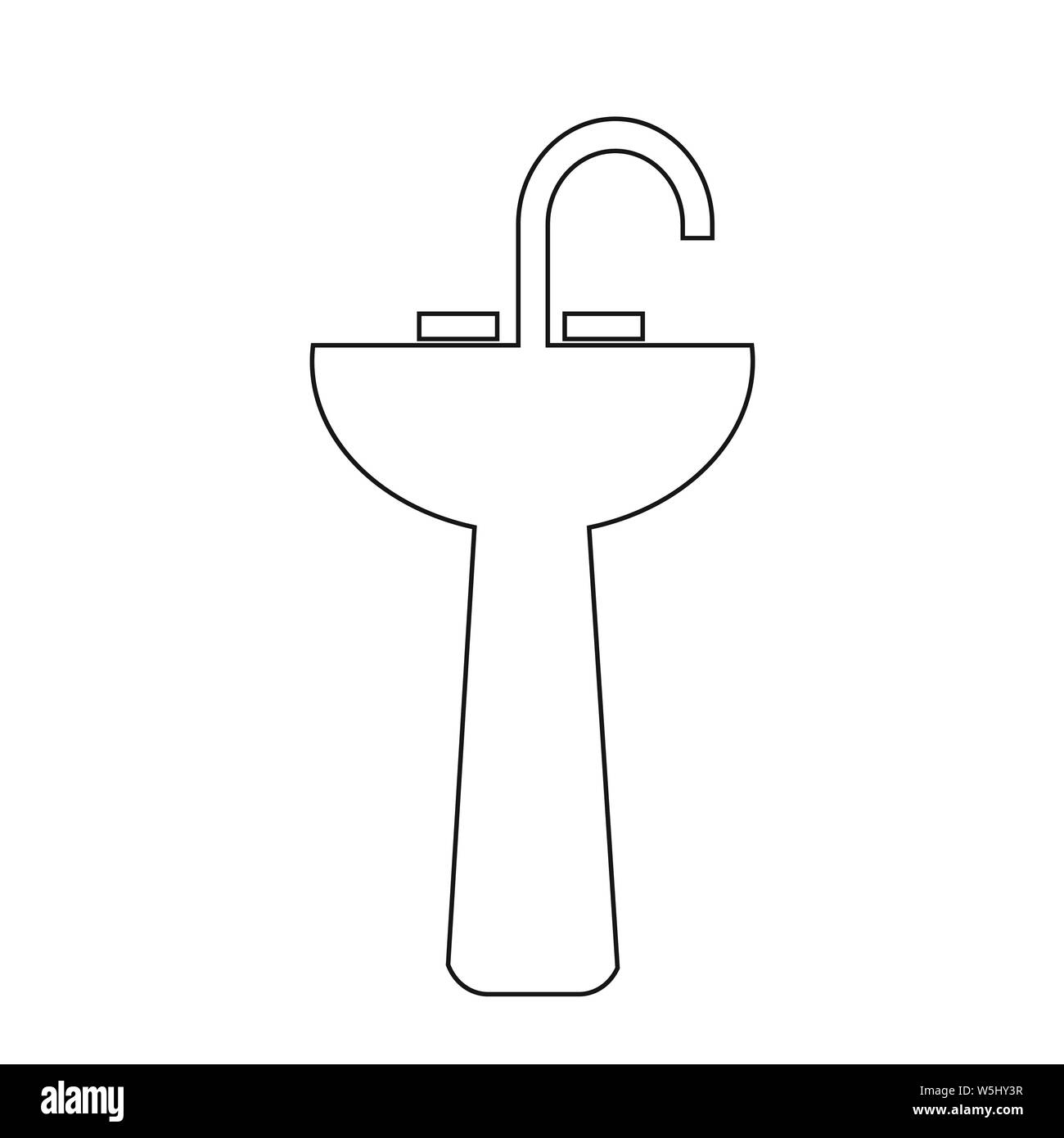 House of the water basin Stock Vector Images - Alamy