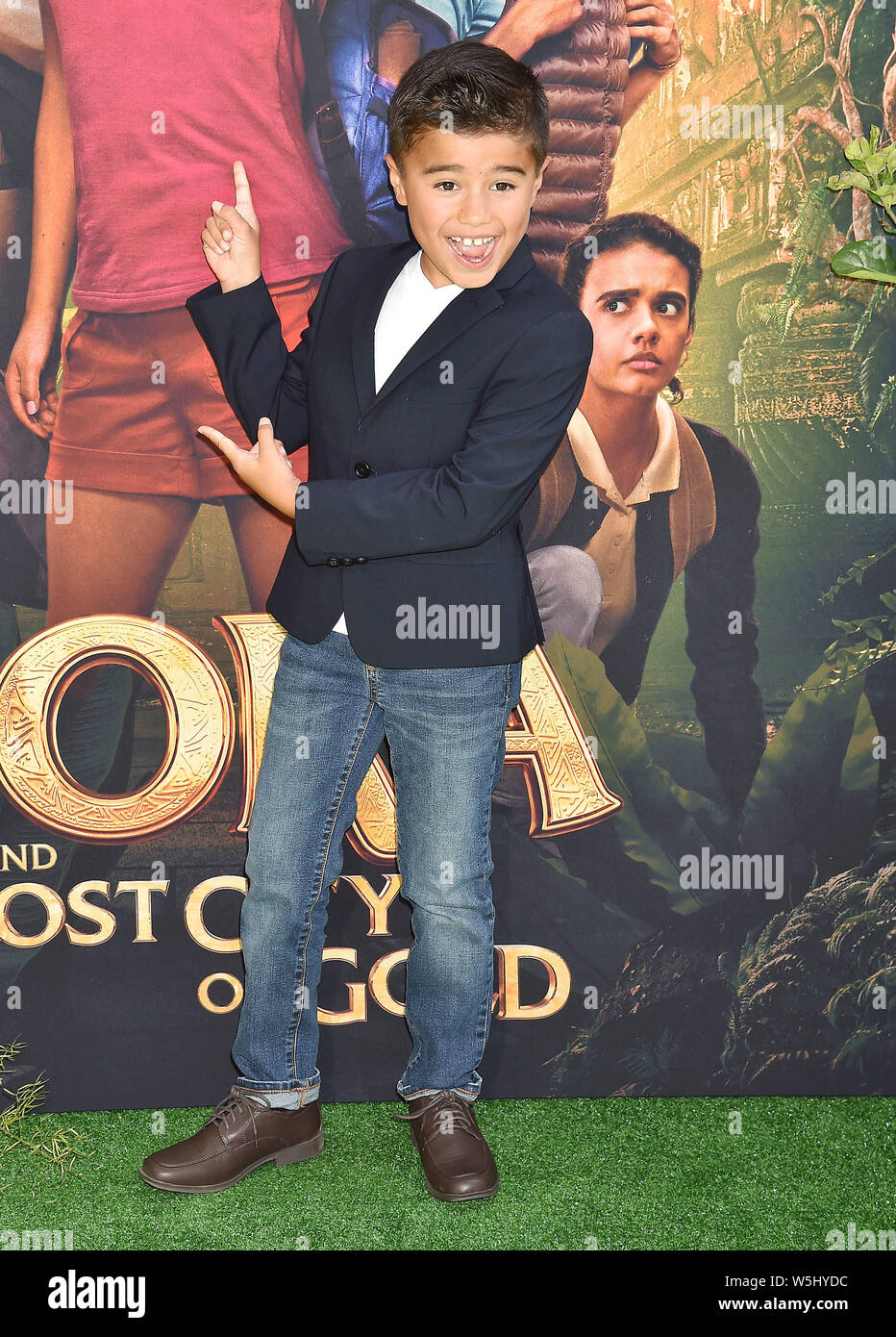 LOS ANGELES, CA - JULY 28: David Miranda attends the LA Premiere of Paramount Pictures' 'Dora And The Lost City Of Gold' at Regal Cinemas L.A. Live on July 28, 2019 in Los Angeles, California. Stock Photo