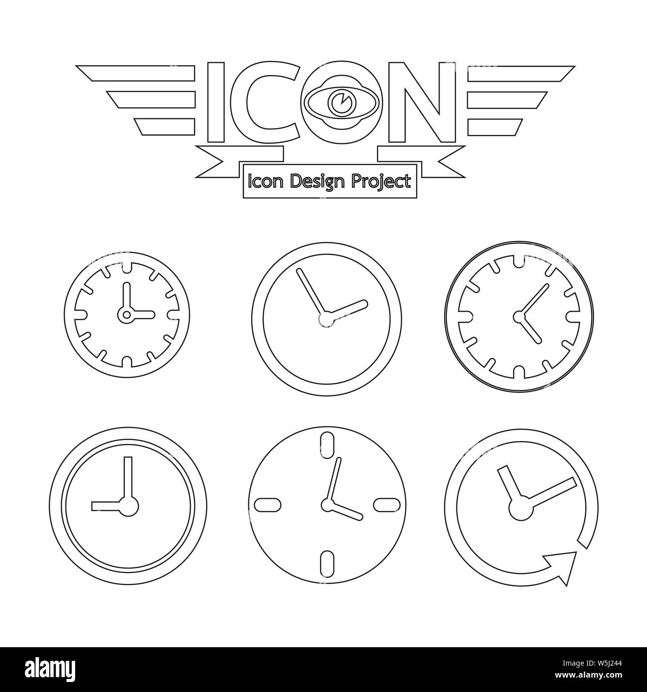 Time Clock icon Stock Vector Image & Art - Alamy