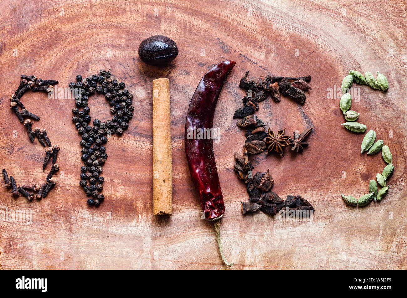 Typical ingredients for a garam masala black peppercorns, mace