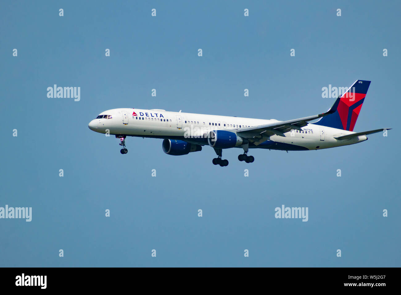 Florida. July 09, 2019 . Delta Airlines arriving to Orlando