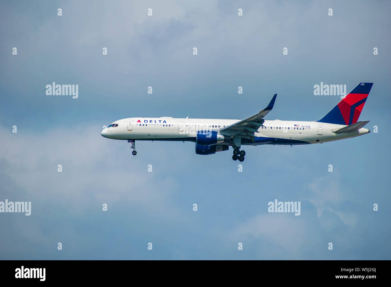 Florida. July 09, 2019 . Delta Airlines arriving to Orlando
