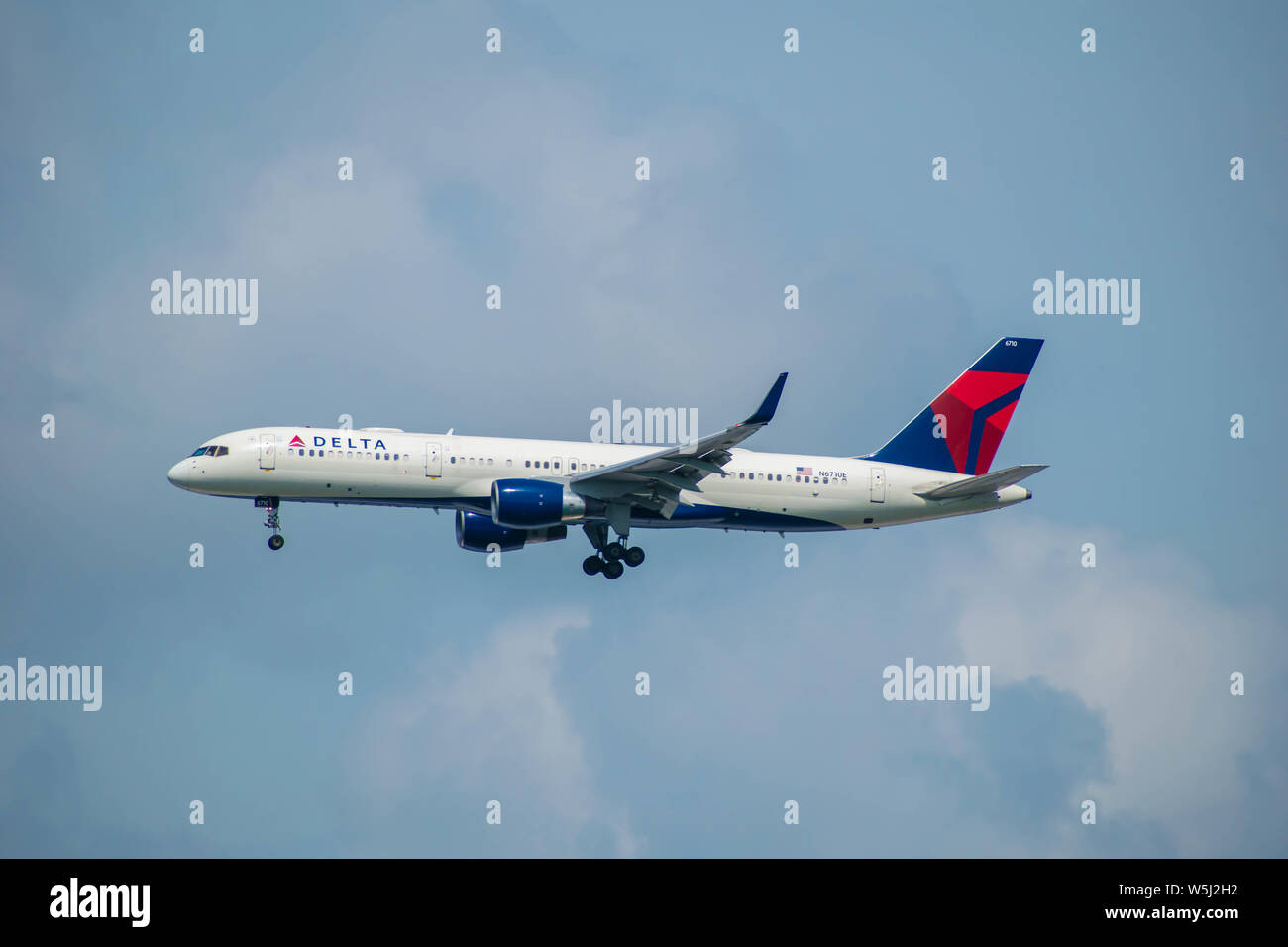 Florida. July 09, 2019 . Delta Airlines arriving to Orlando
