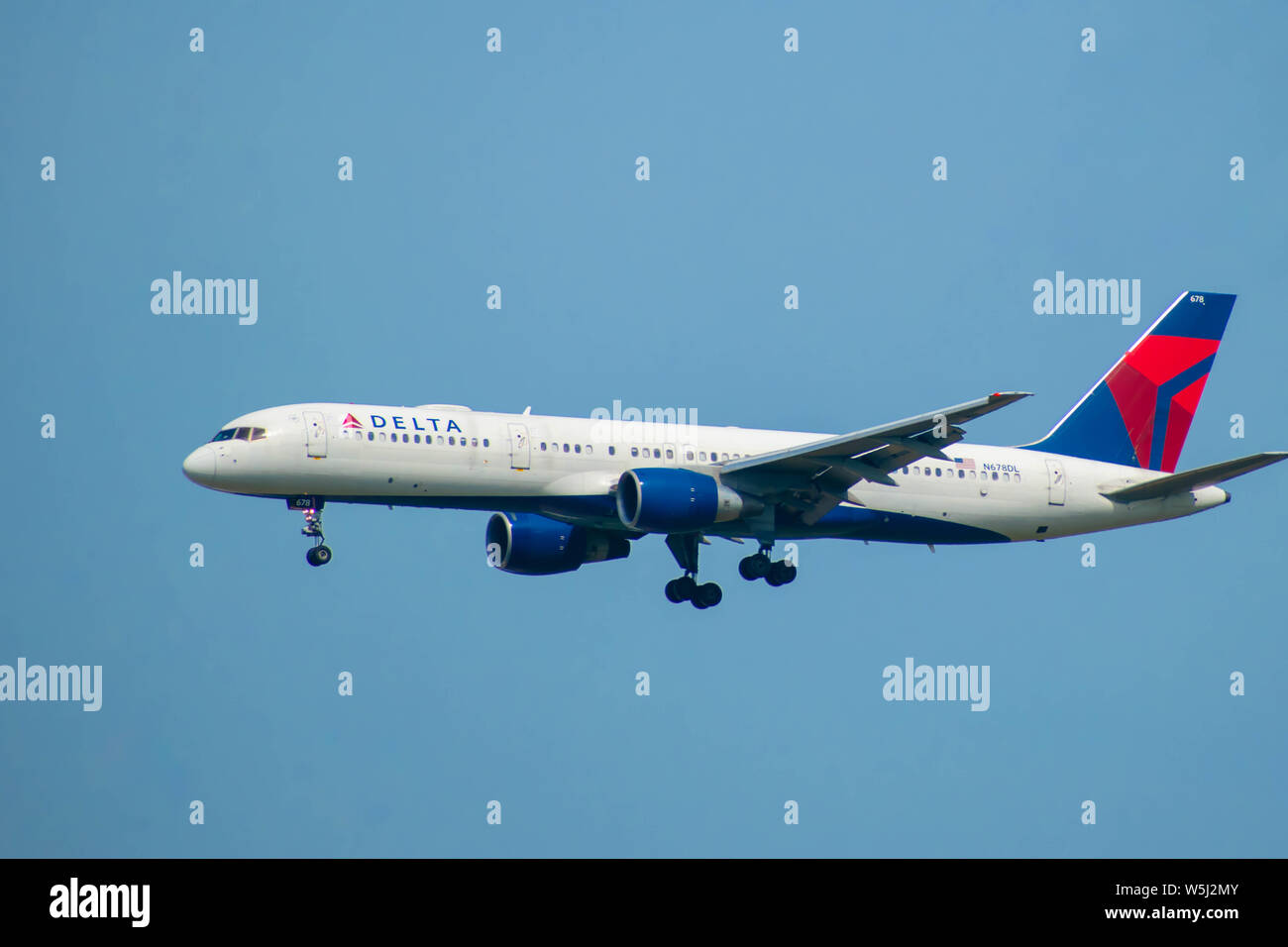 Orlando, Florida. July 09, 2019. Delta Airlines departing from Orlando