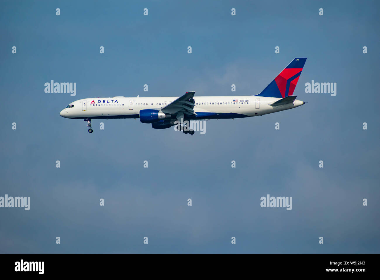 Orlando, Florida. July 09, 2019. Delta Airlines departing from Orlando