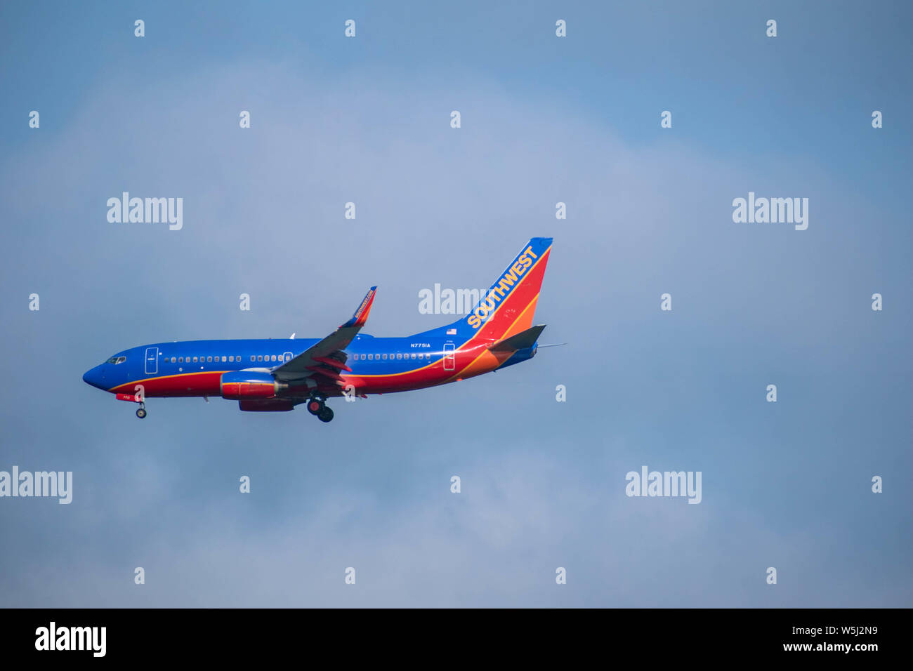 Orlando, Florida. July 09, 2019. Southwest Airlines departing from