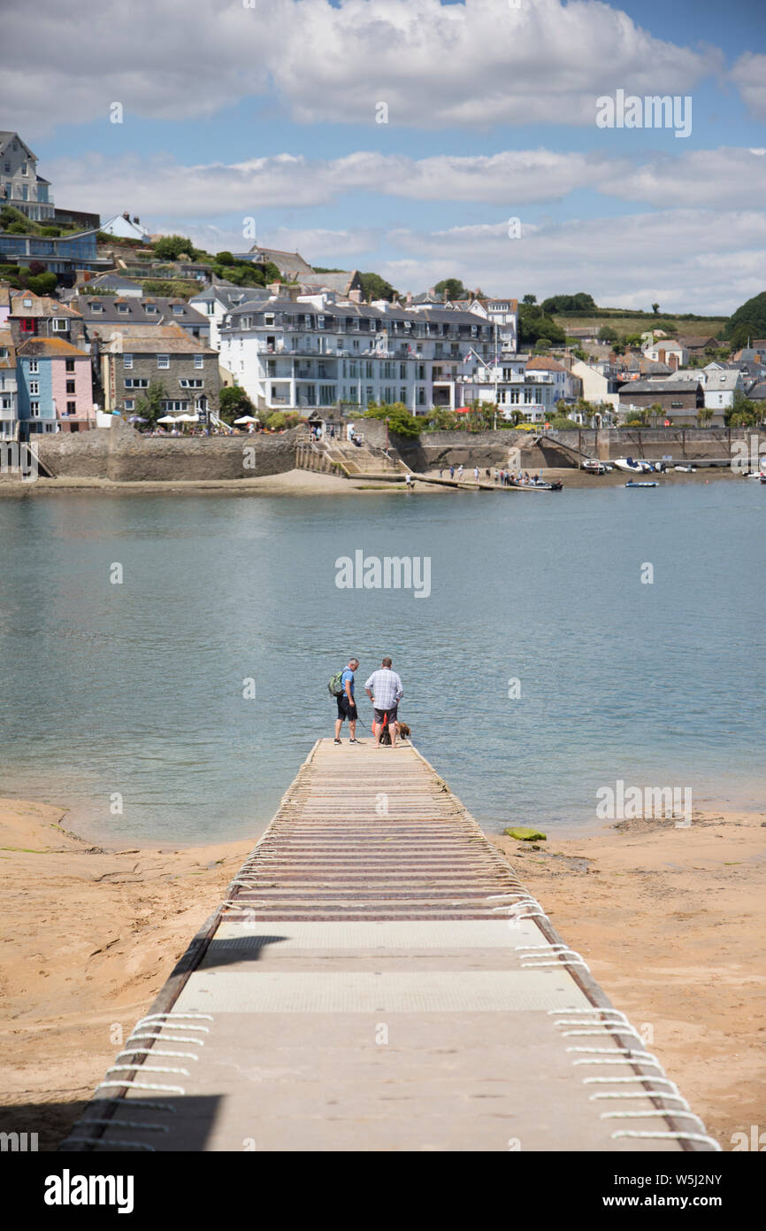 Salcombe, seaside town in Devon on the south of England in the summertime. Salcombe, Devon Stock Photo