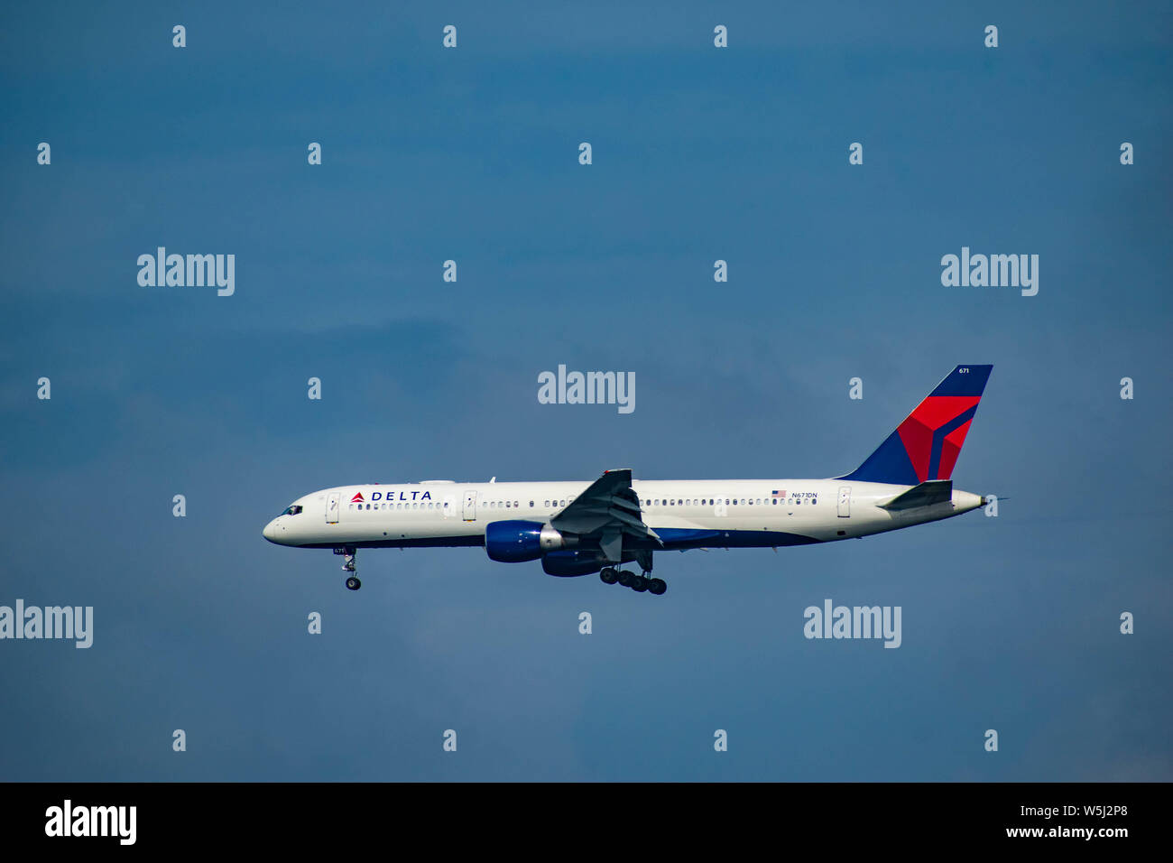 Orlando, Florida. July 09, 2019. Delta Airlines departing from Orlando