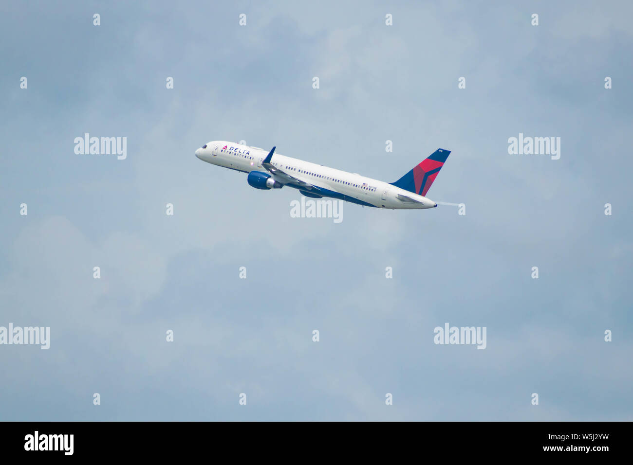 Orlando, Florida. July 09, 2019. Delta Airlines departing from Orlando