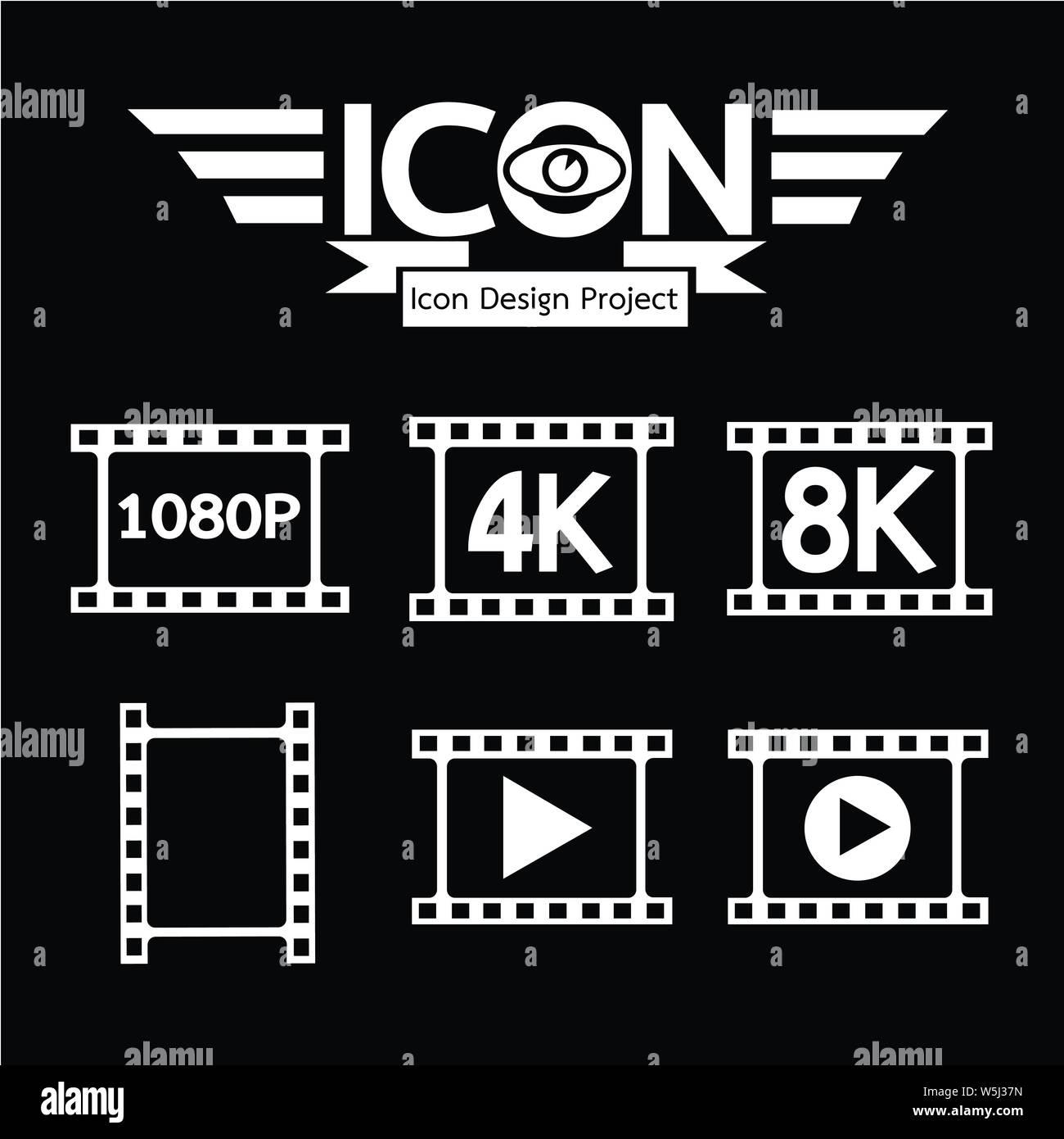 film strip icon Stock Vector Image & Art - Alamy
