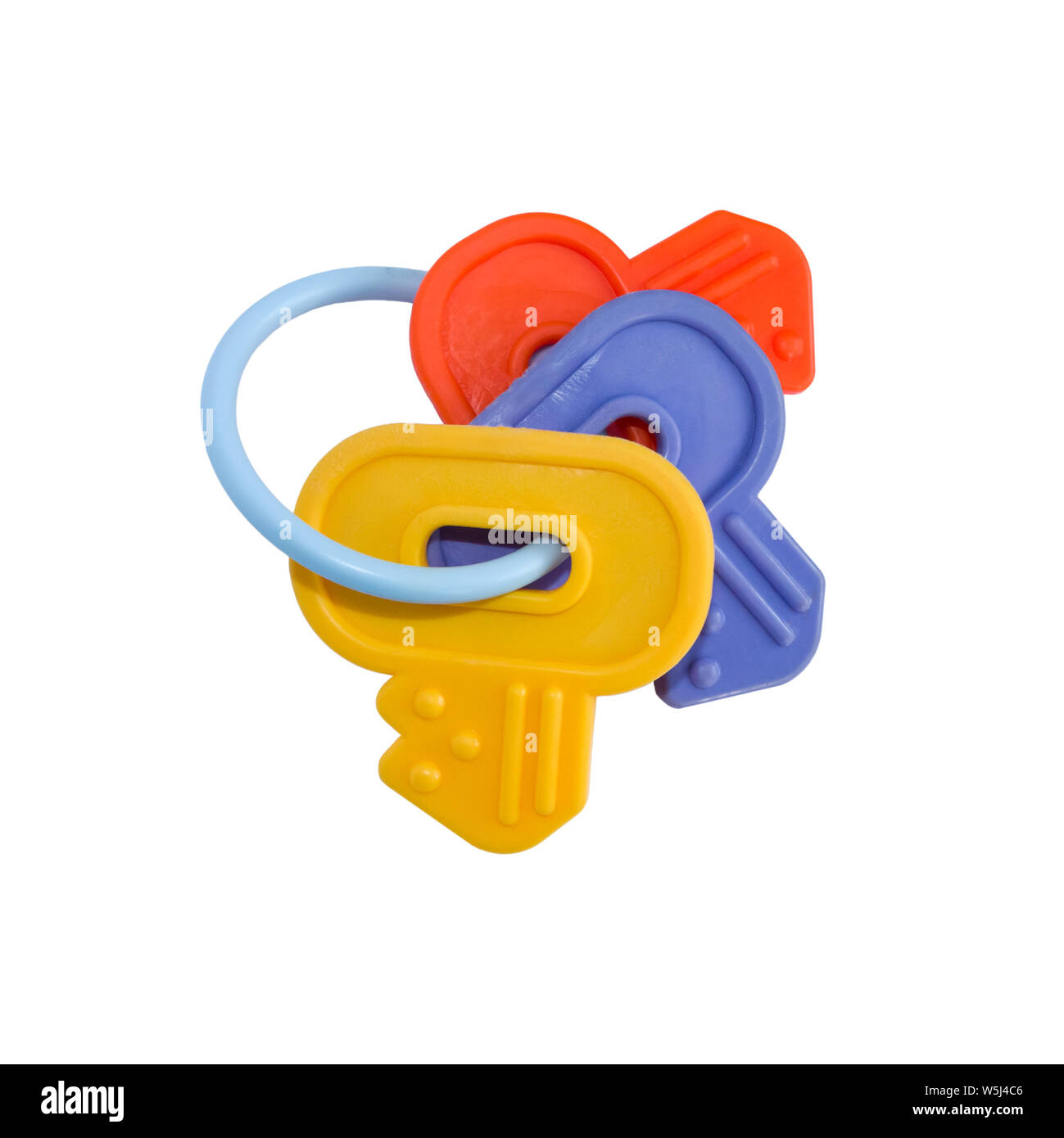 plastic toy keys isolated Stock Photo