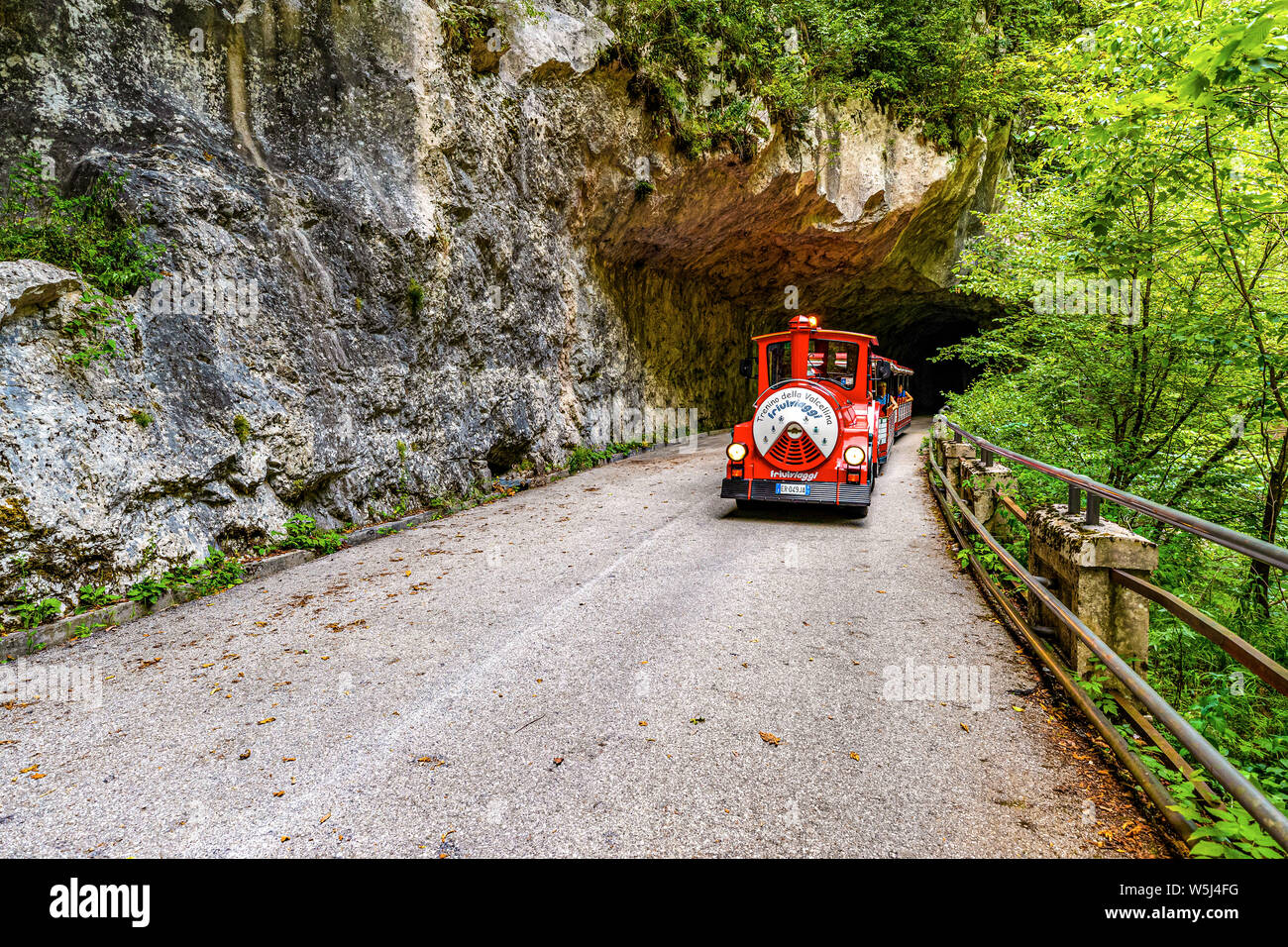 Italy Friuli Val Cellina Barcis - old road of the Valcellina - Natural park of Dolomiti Friulane Stock Photo