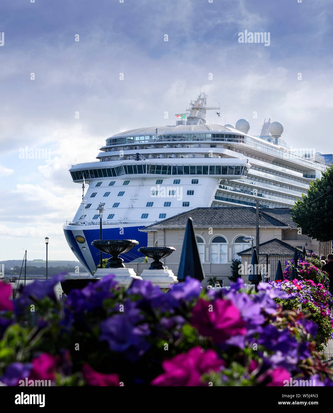 Cobh Ireland August 7 2018 Princess Cruise Ship The Royal Princess Docked In Cobh Port Ireland Stock Photo Alamy