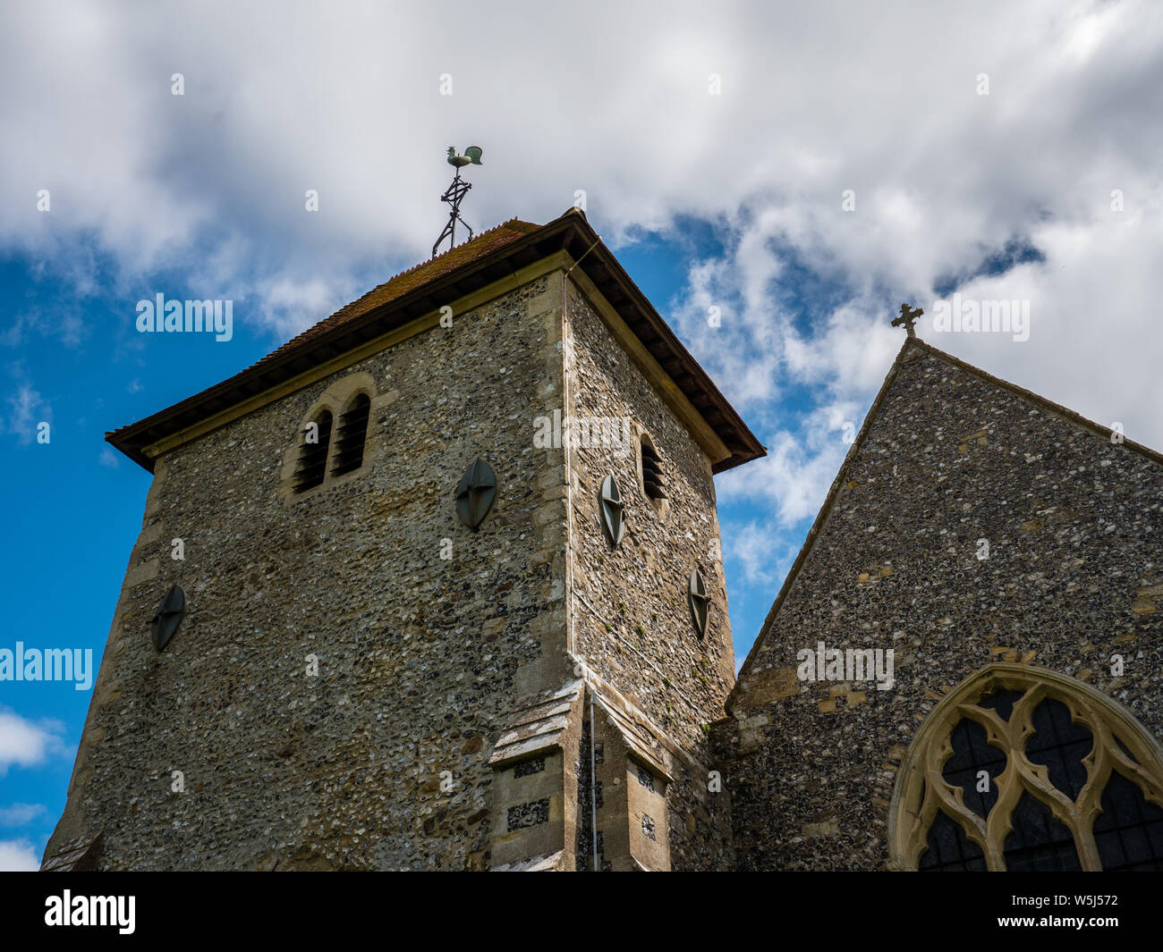 St Mary's Church, Aldworth, Chiltern Hills AONB, Berkshire, England, UK, GB. Stock Photo