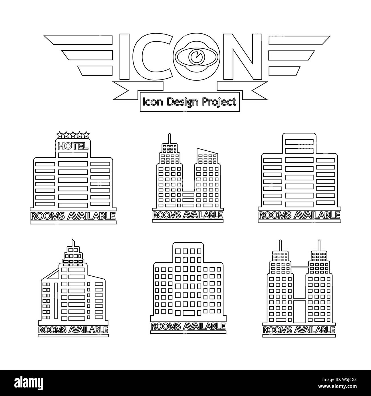 Hotel Rooms Available icon Stock Vector Image & Art - Alamy