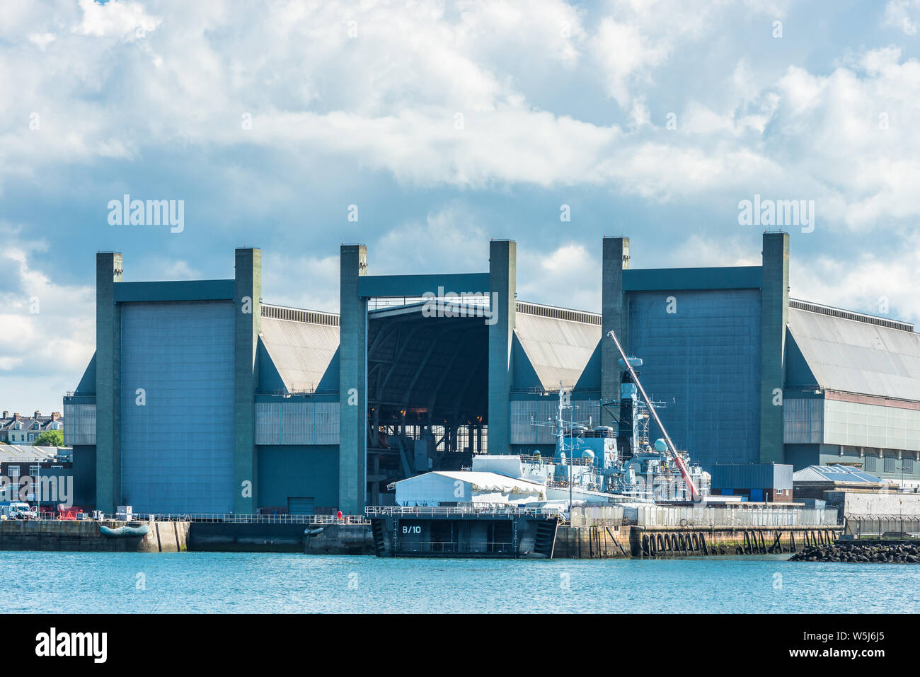 The Frigate Refit Complex at HMNB Devonport, Plymouth, Devon. UK. Stock Photo