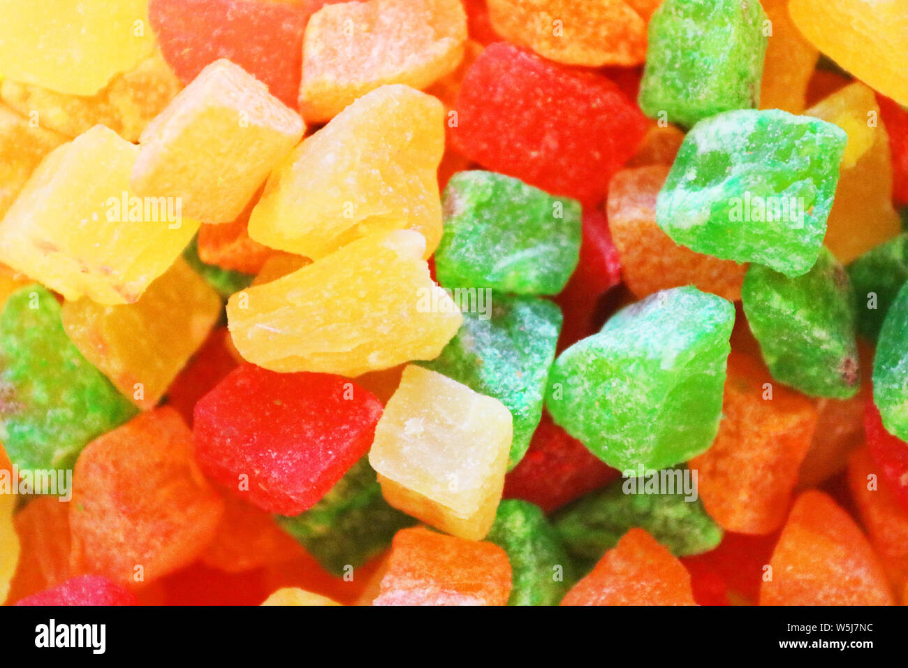 Colored candied fruit background, texture, closeup Stock Photo Alamy