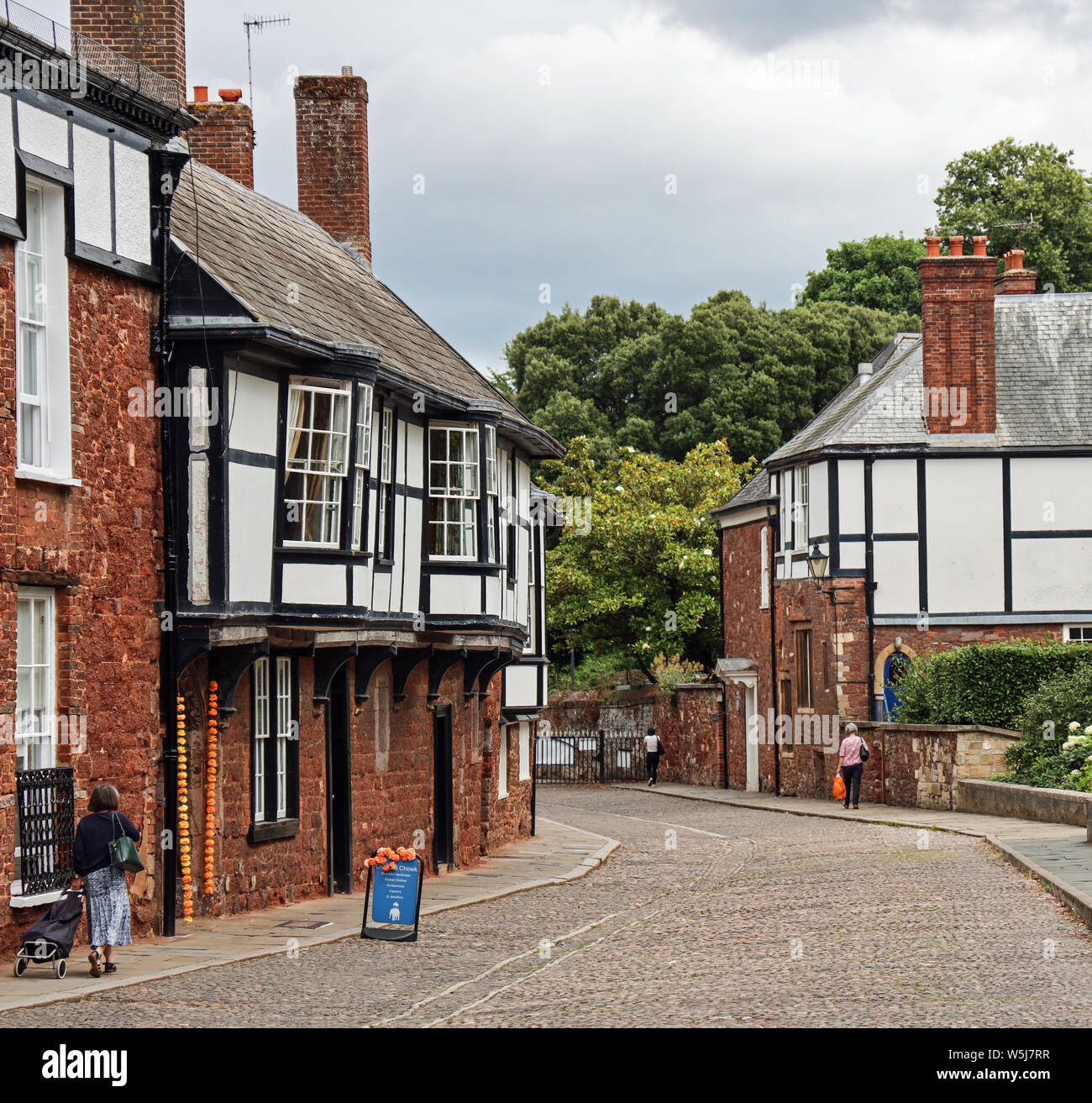 Historic buildings in Cathedral Close, Exeter Stock Photo Alamy