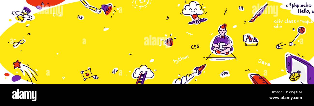Basic business, internet web interface linear concepts, vector thin line icons set. Modern line graphic design for website, web design, infographics. Stock Vector
