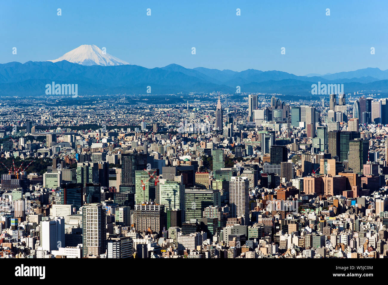 Tokyo Mt. Fuji Skyline Japan Cityscape Stock Photo