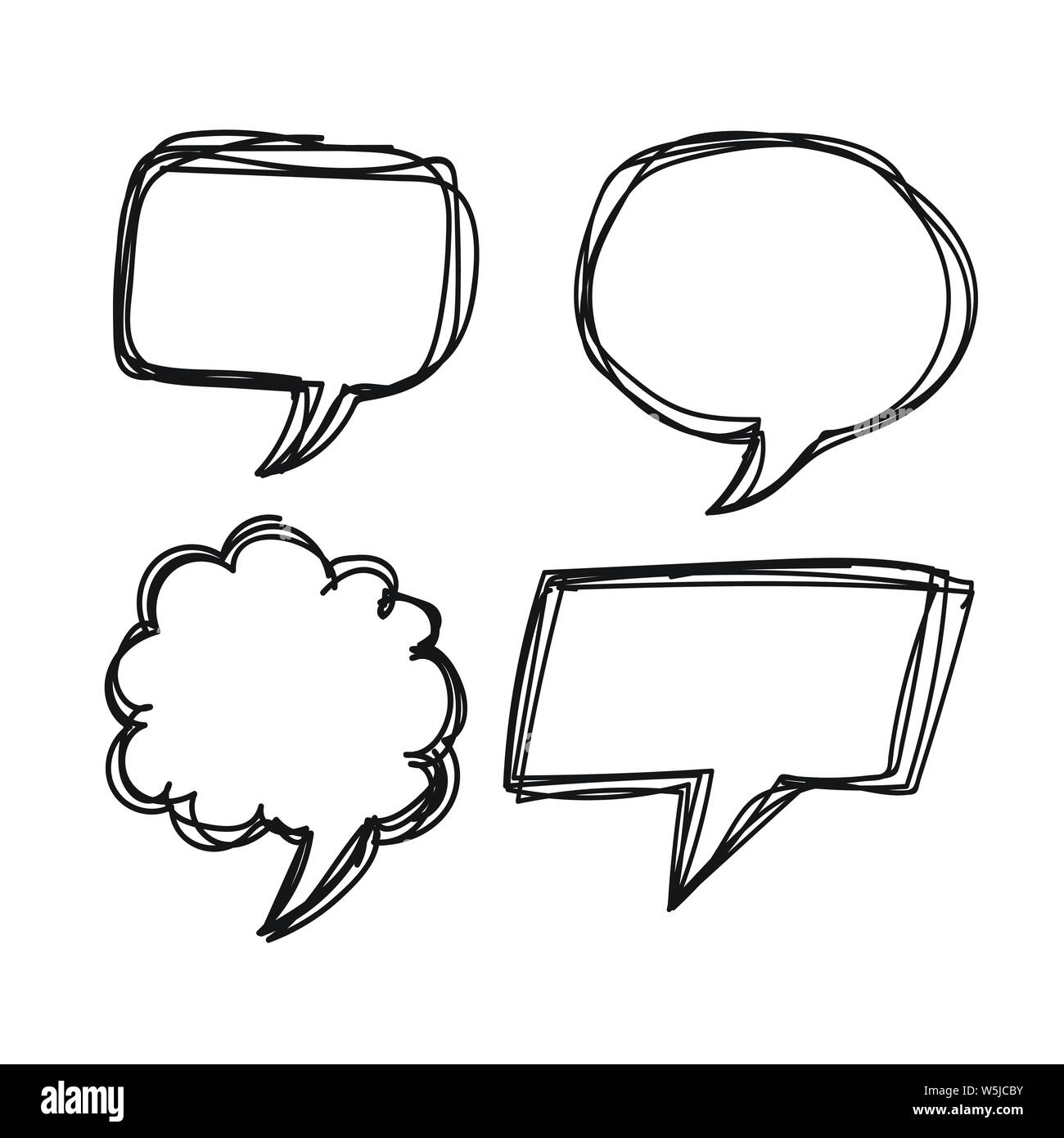 Speech Bubble hand drawn Stock Vector
