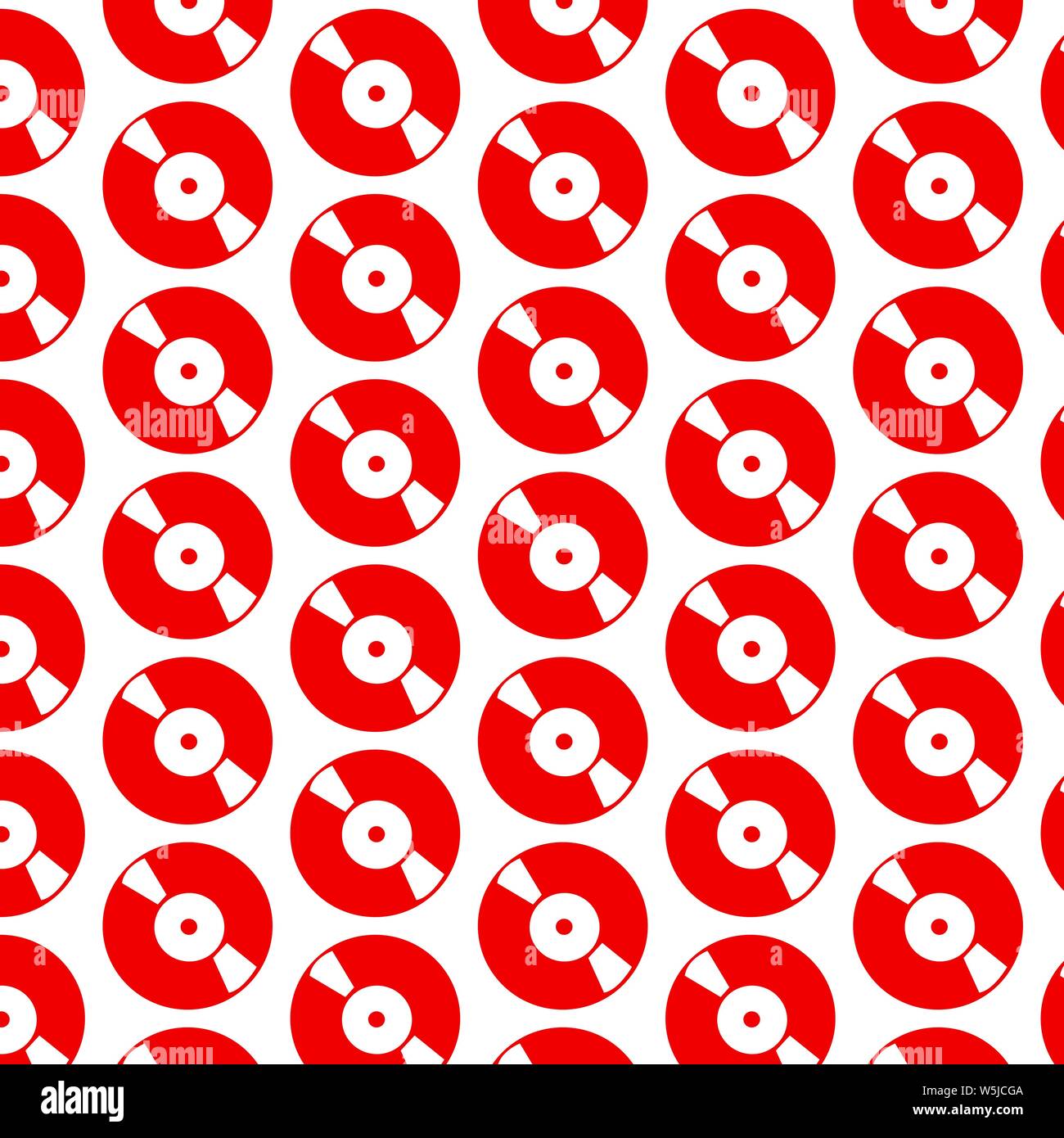 Retro vinyl record icon pattern background Stock Vector