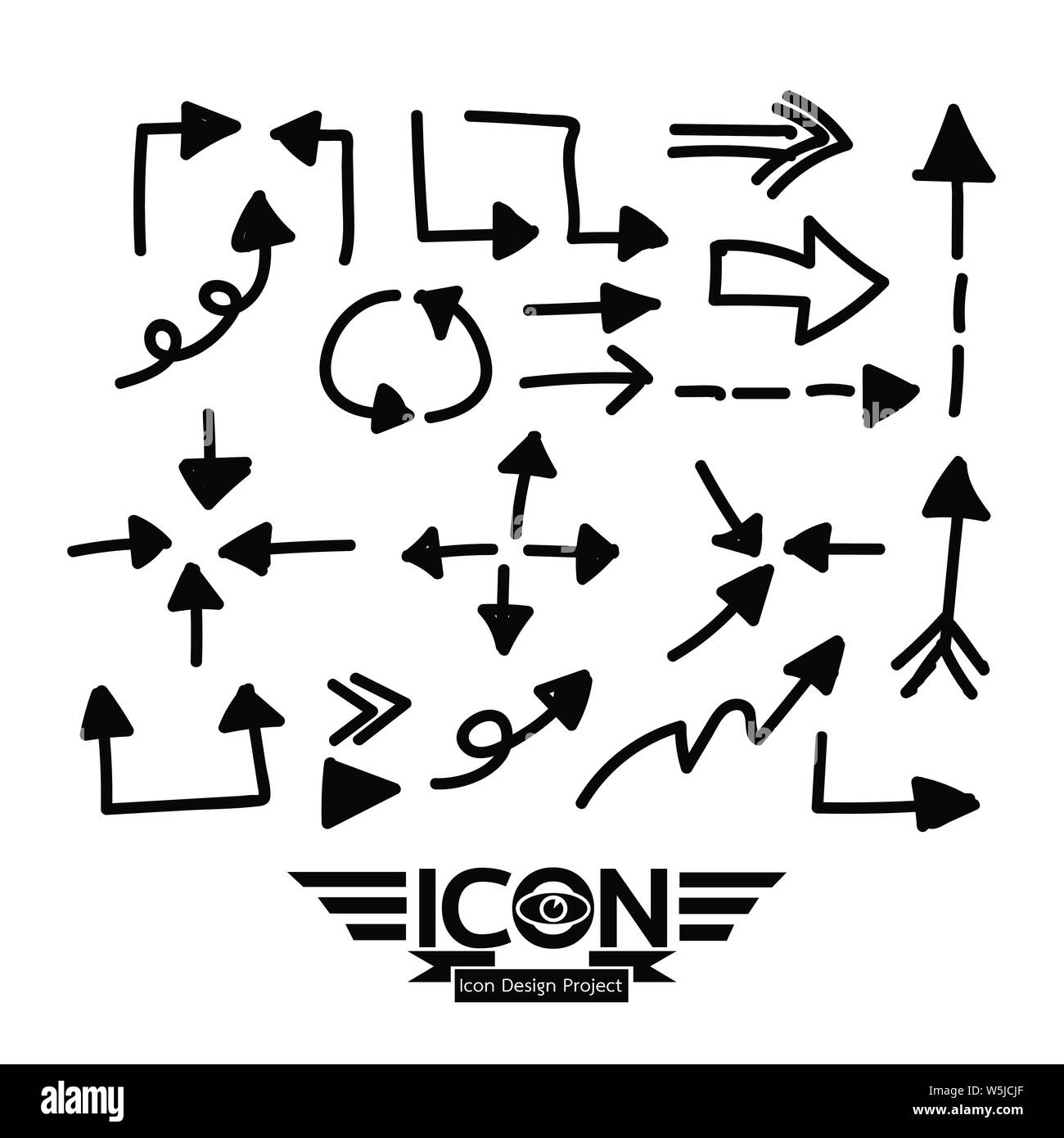 Hand drawn arrow Stock Vector Image & Art - Alamy