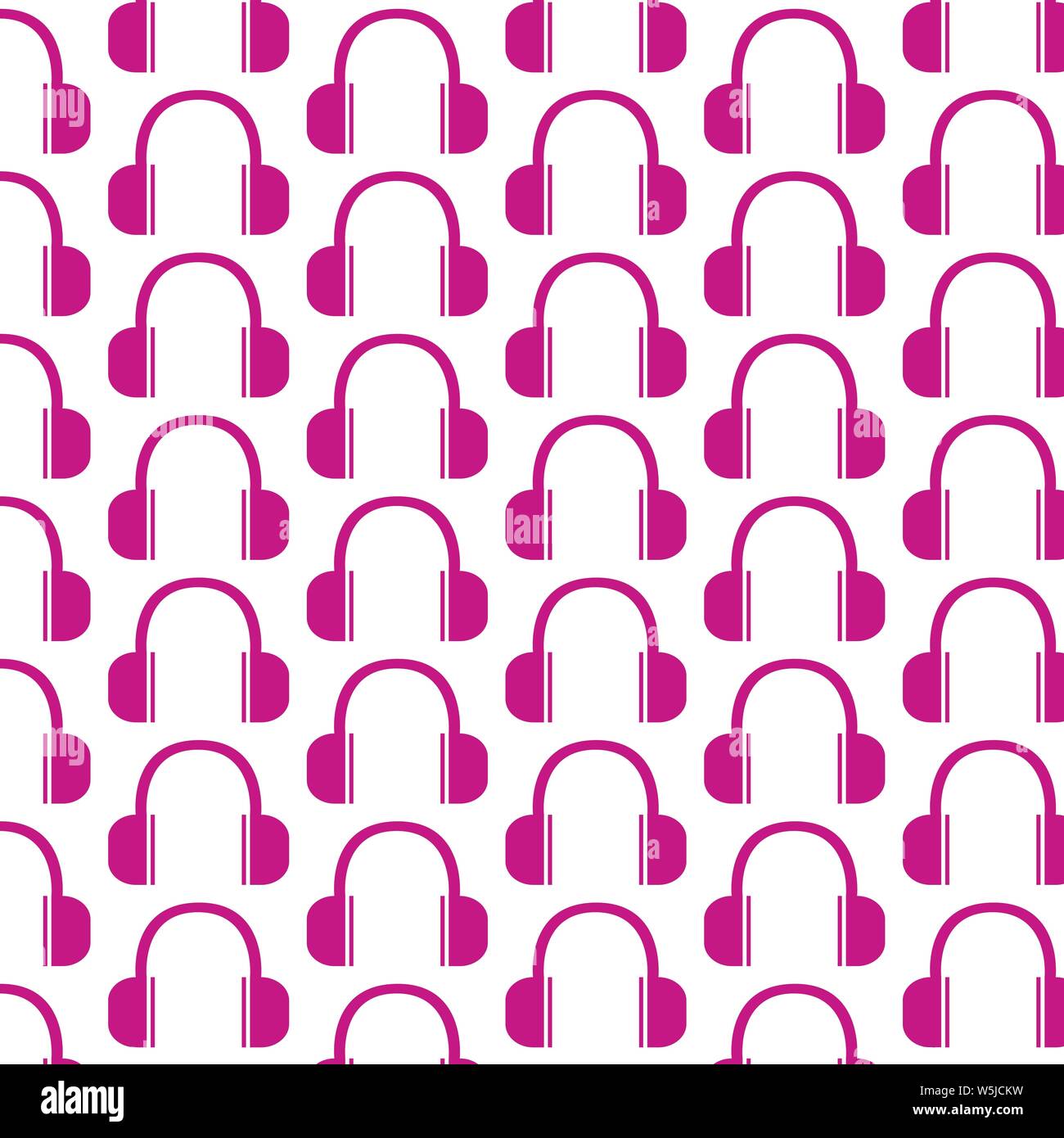 Headphones Icon pattern background Stock Vector