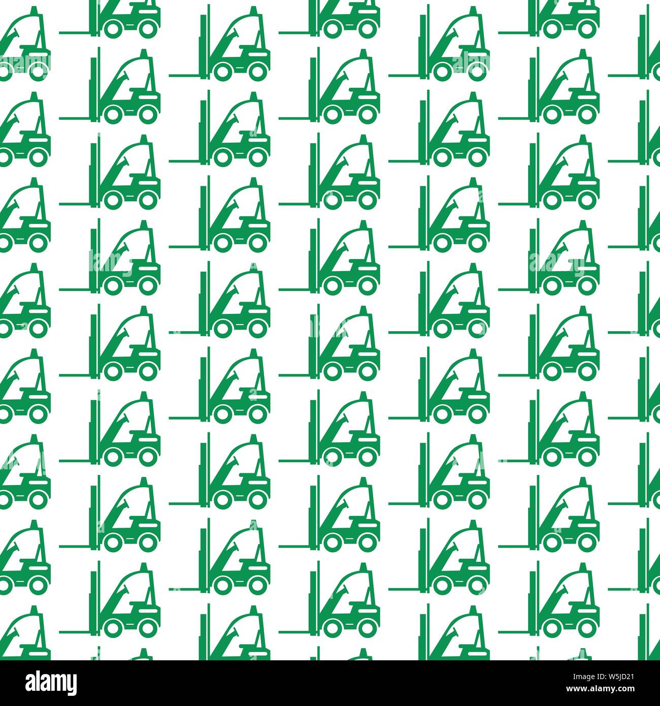 Pattern background Forklift truck icon Stock Vector