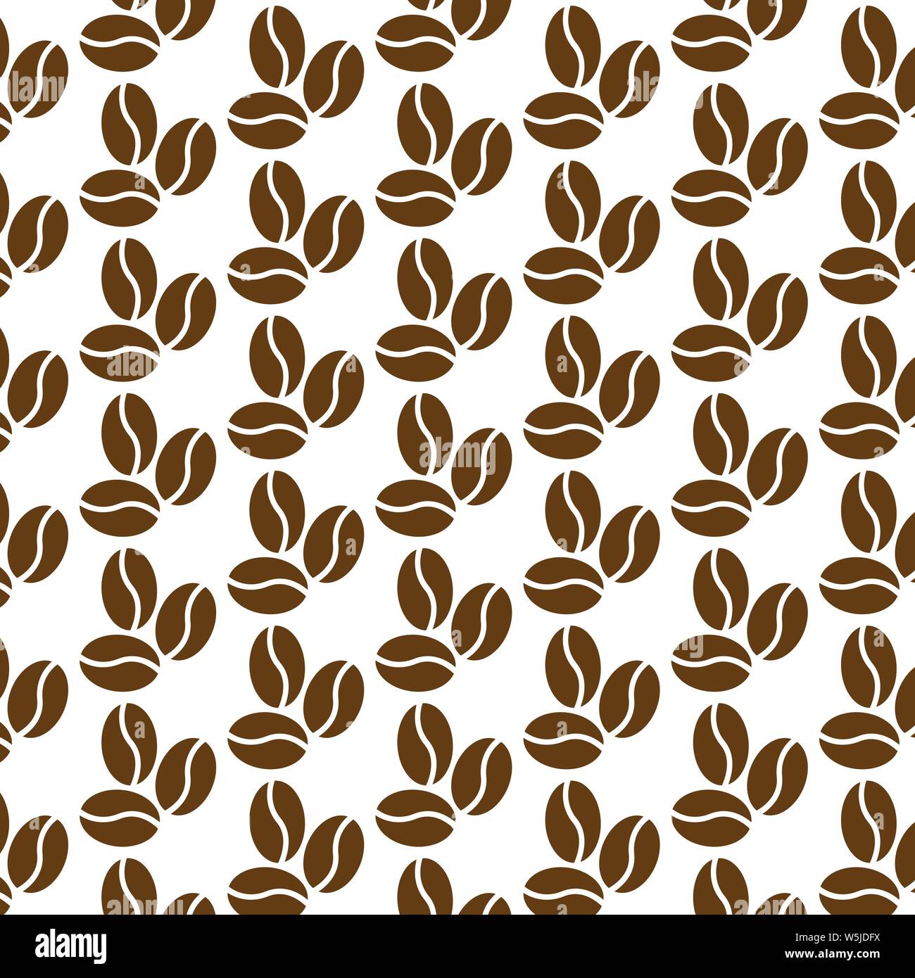 Pattern background coffee beans Icon Stock Vector