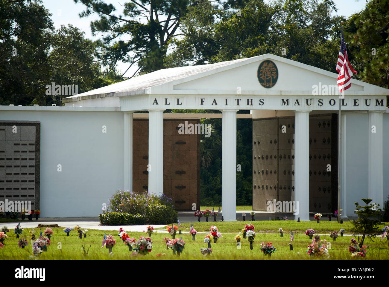 all faiths mausoleum at sea pines memorial gardens cemetery florida usa united states of america Stock Photo