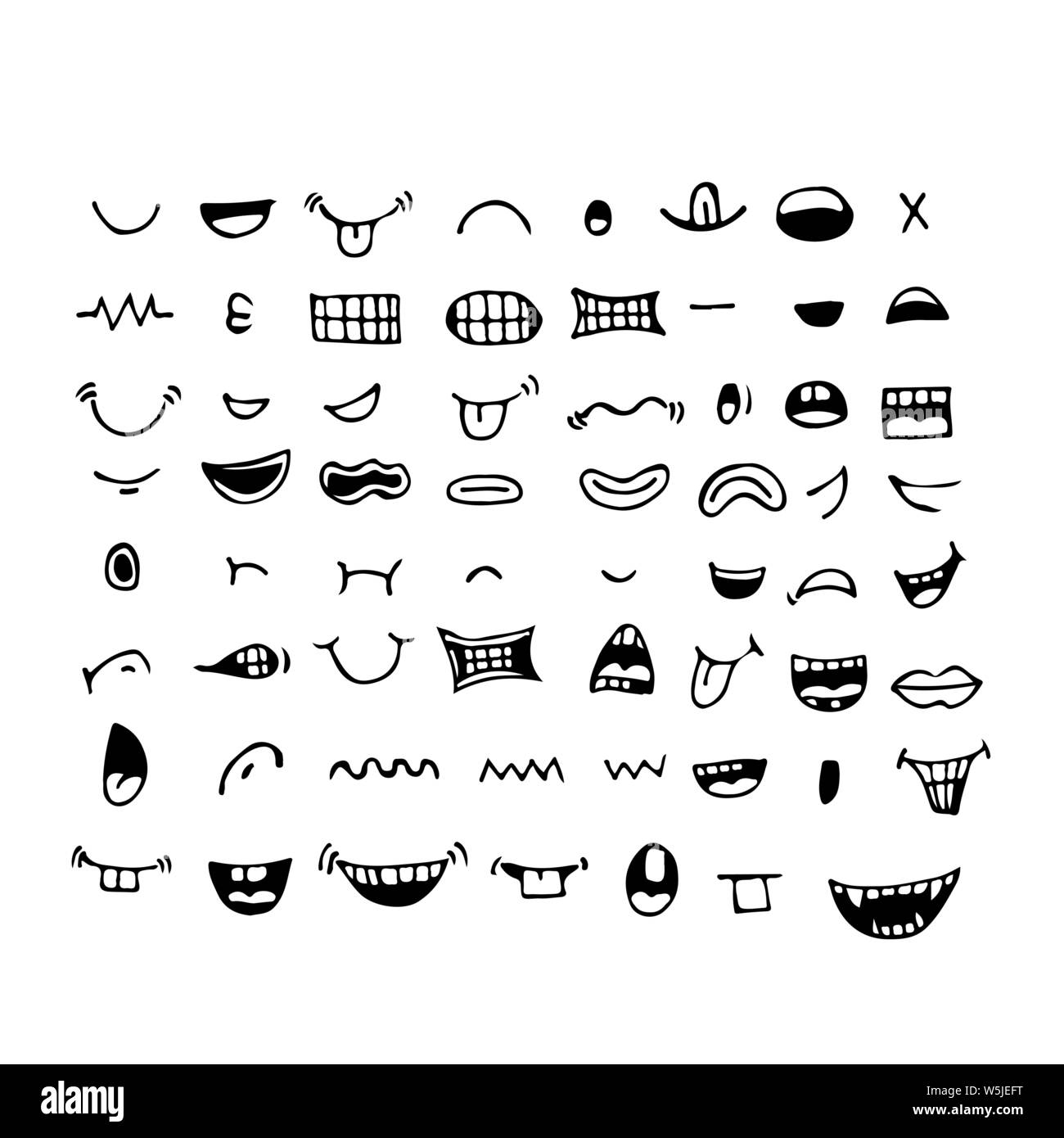 Happy cartoon communication Black and White Stock Photos & Images - Alamy
