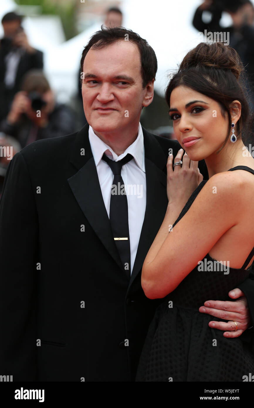 CANNES, FRANCE - MAY 18:  Quentin Tarantino and Daniella Pick attend The Wild Goose Lake screening during the 72nd Cannes Film Festival (Mickael Chave Stock Photo