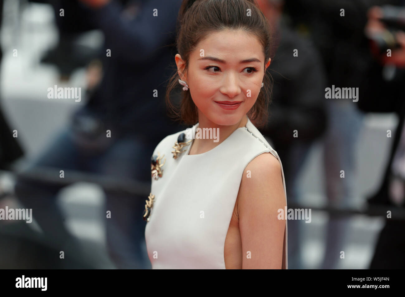 CANNES, FRANCE - MAY 18: Wan Qian attends The Wild Goose Lake screening during the 72nd Cannes Film Festival (Mickael Chavet) Stock Photo