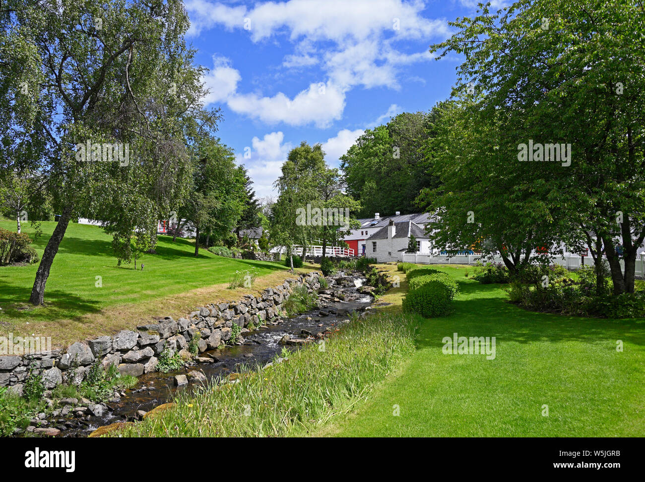Eradour Whisky Distillery. Pitlochry, Perth and Kinross, Scotland, United Kingdom, Europe. Stock Photo
