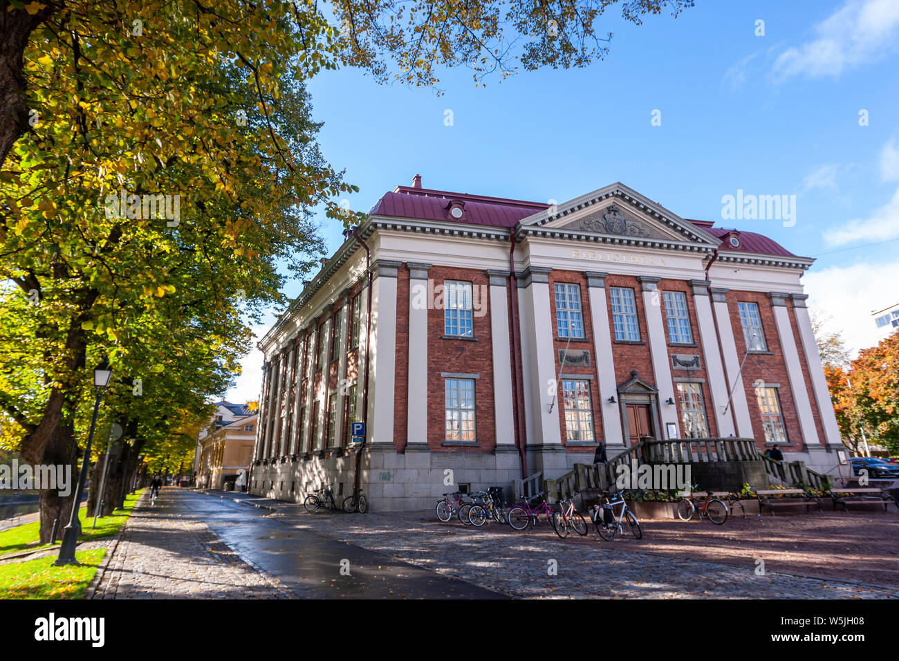 Turku Main Library, old building, Dutch late Renaissance style building, Turku, Finland Stock Photo