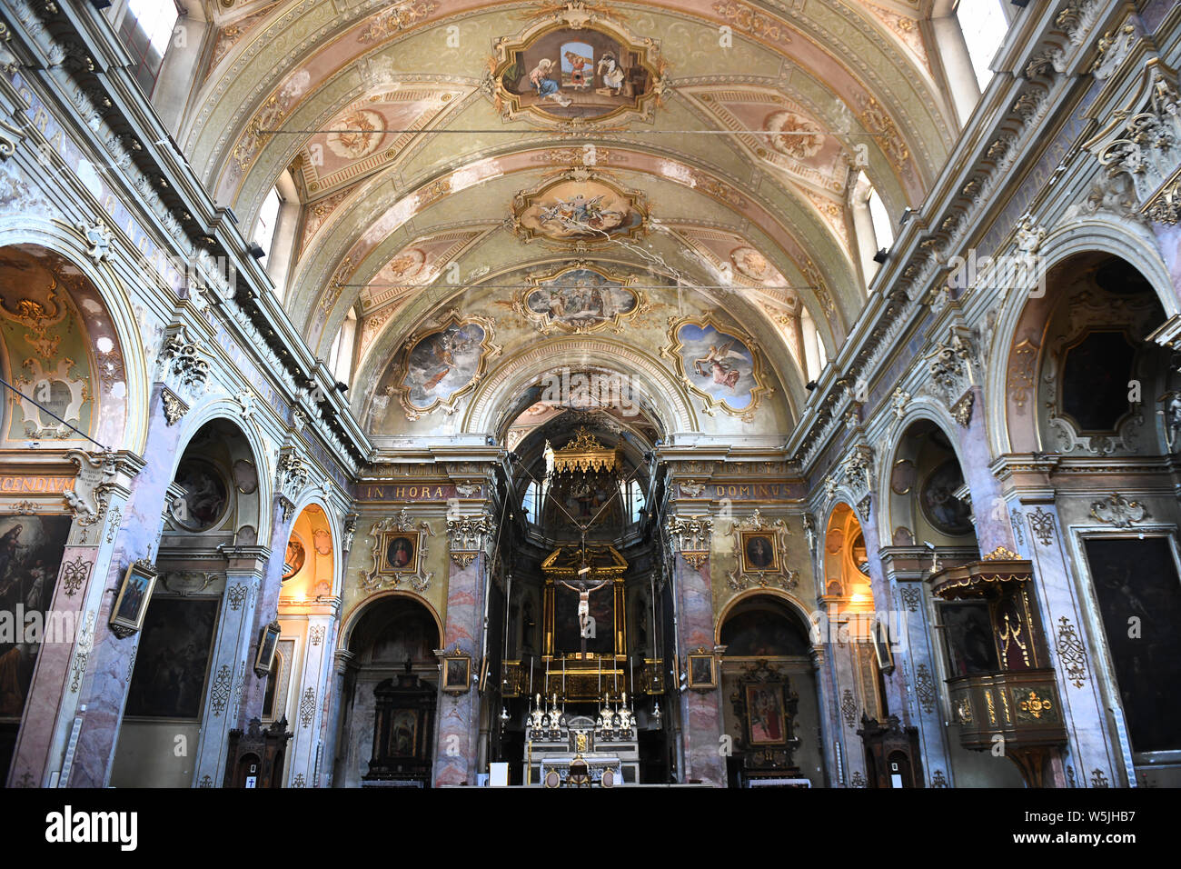 Church of Sant 'Agata Del Carmine in Bergamo, Lombardy, Italy Stock Photo
